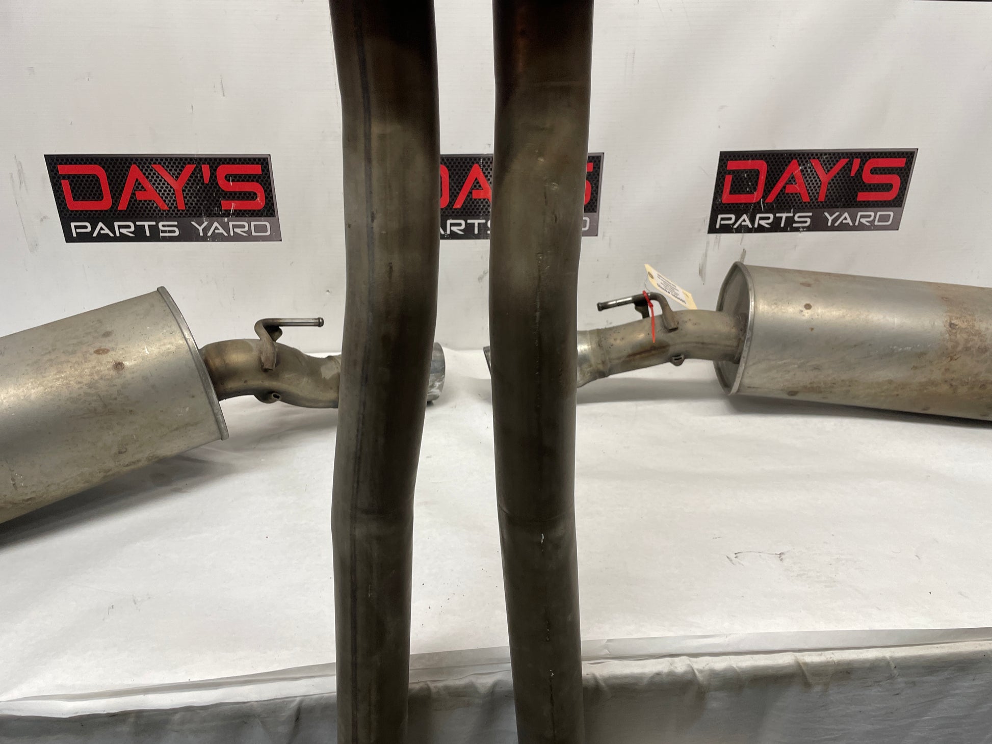 2005 Pontiac GTO Factory OEM RH & LH Axle Back Exhaust Mufflers w/ Pipe - Day's Parts Yard