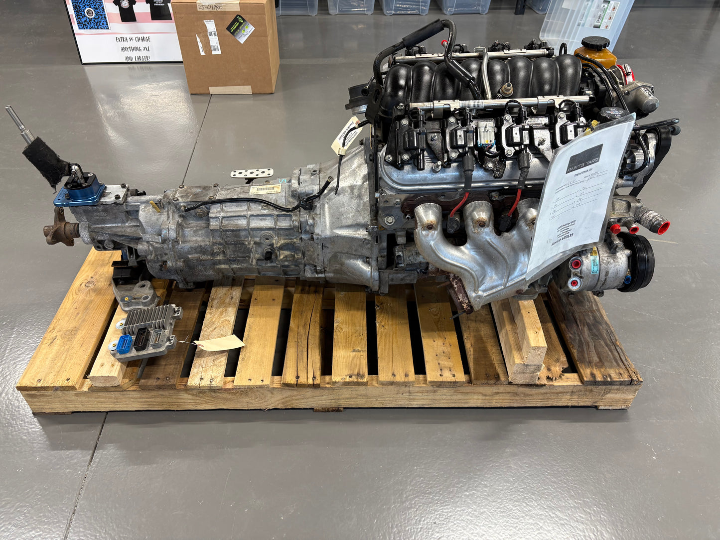 6.0L LS2 Engine T56 Manual Transmission Drivetrain Pullout 82k