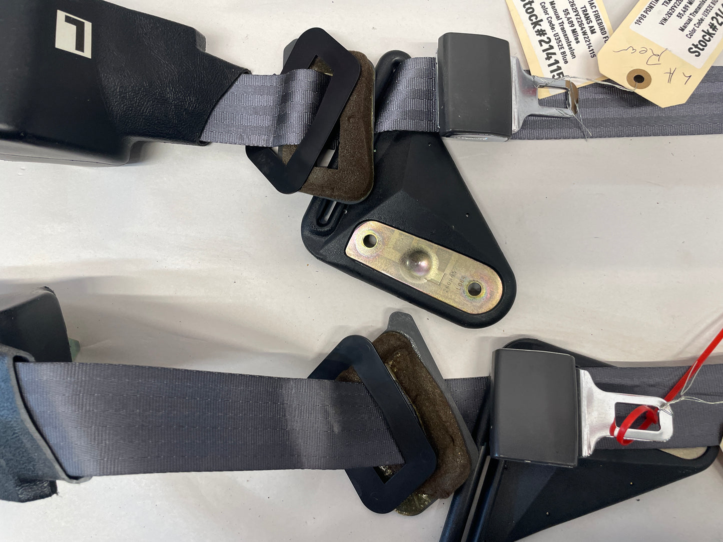 1998 Pontiac Firebird Formula Trans Am Complete Seatbelts Retractors OEM - Day's Parts Yard