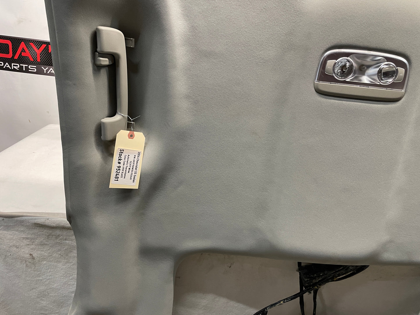 2014 Chevy SS Sedan Sun Roof Sunroof Head Liner Headliner OEM