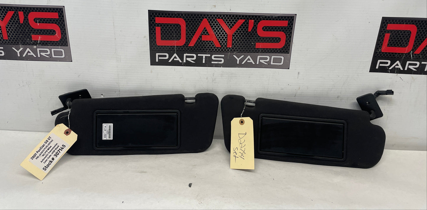 2009 Pontiac G8 GT RH & LH Sun Visor Sunvisor Sun Shade OEM