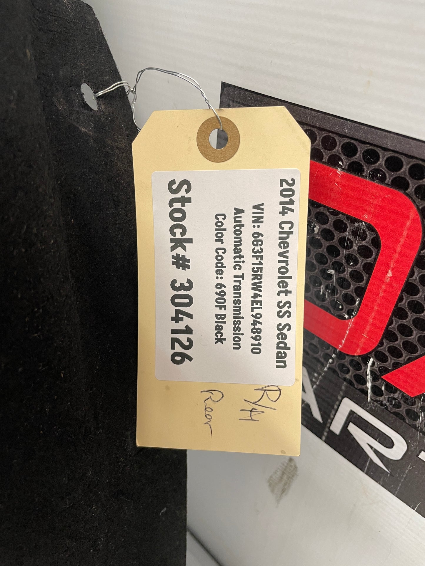 2014 Chevy SS Sedan LH Driver Rear Fender Wheel House Well Liner OEM - Day's Parts Yard