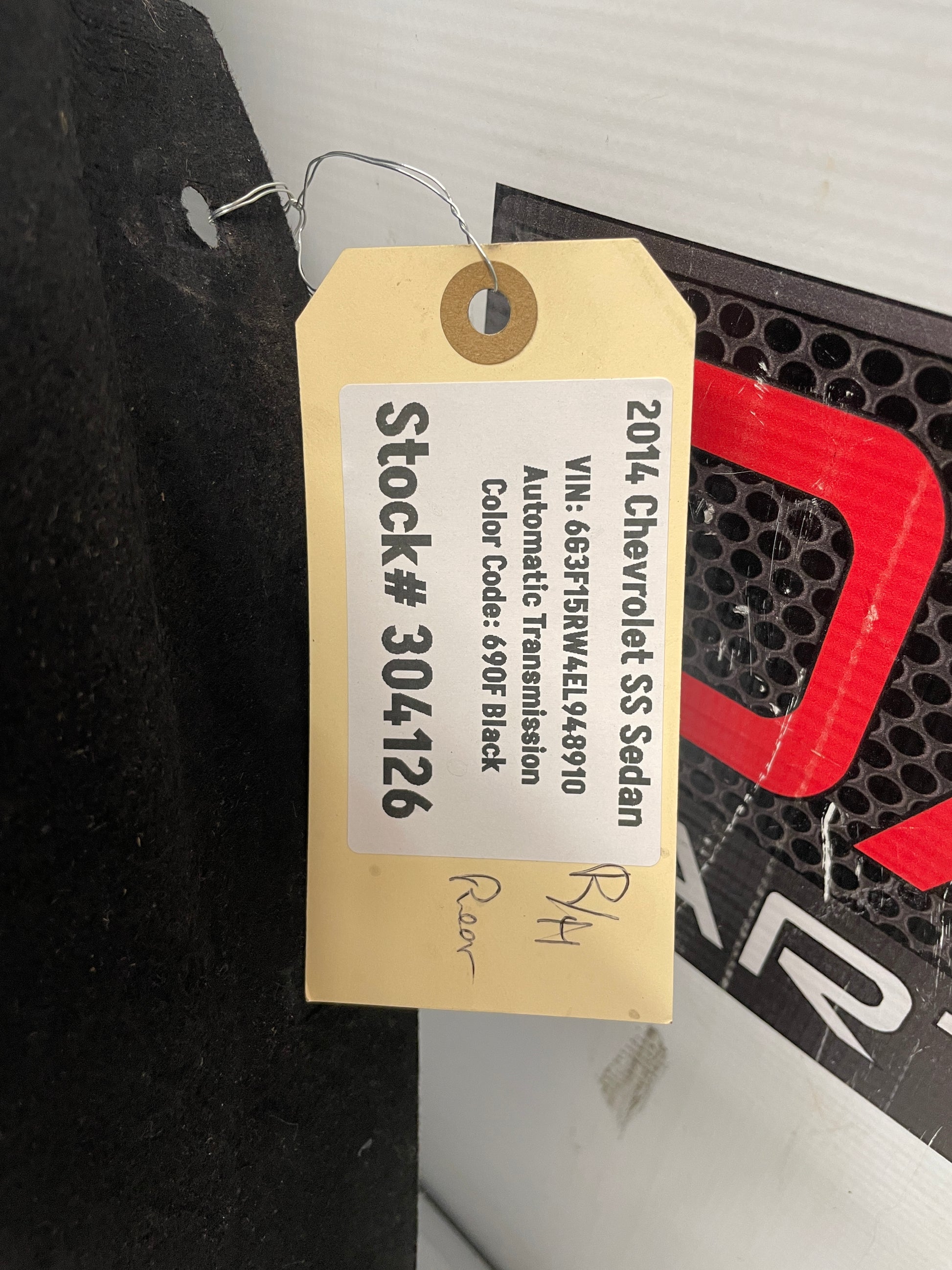 2014 Chevy SS Sedan LH Driver Rear Fender Wheel House Well Liner OEM - Day's Parts Yard