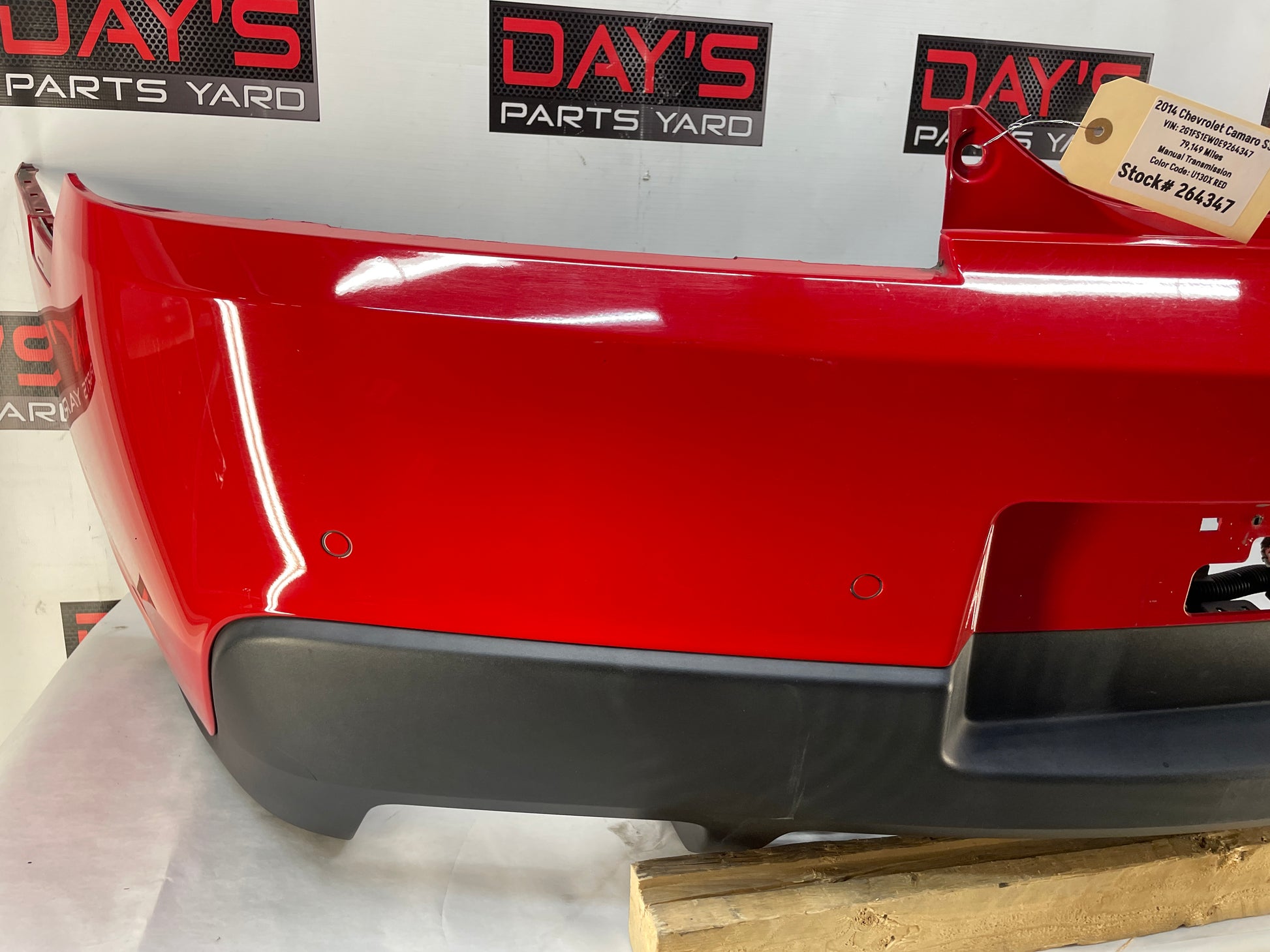 2014 Chevy Camaro SS Complete Rear Bumper Red OEM - Day's Parts Yard