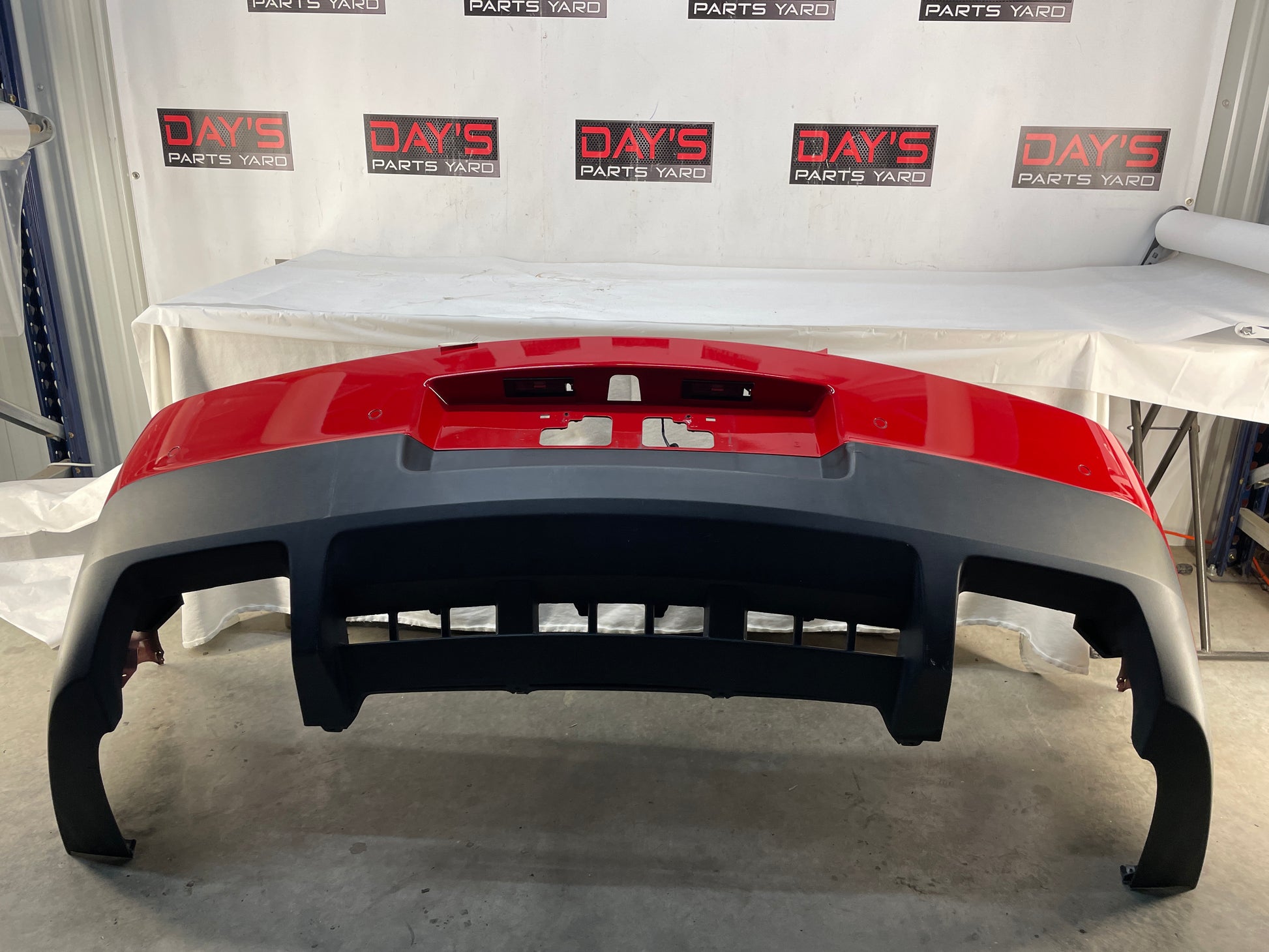 2014 Chevy Camaro SS Complete Rear Bumper Red OEM - Day's Parts Yard