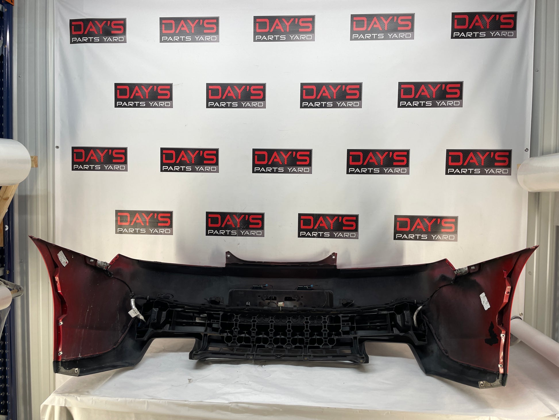 2014 Chevy Camaro SS Complete Rear Bumper Red OEM - Day's Parts Yard