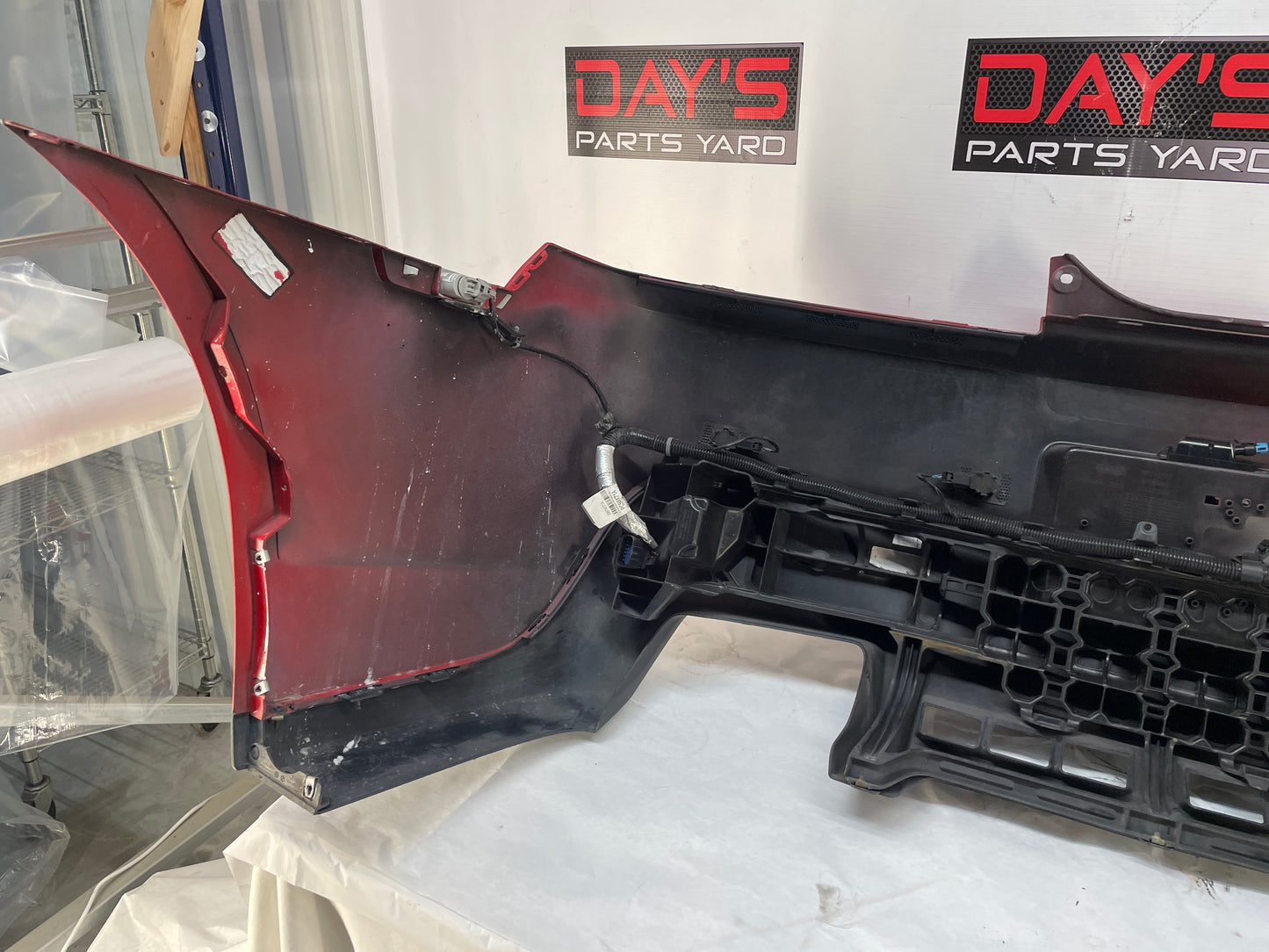 2014 Chevy Camaro SS Complete Rear Bumper Red OEM - Day's Parts Yard