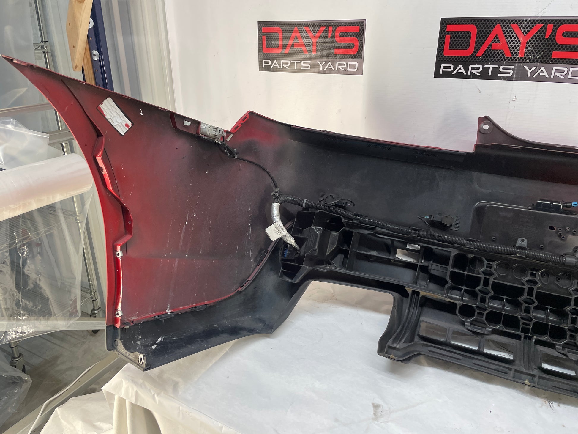 2014 Chevy Camaro SS Complete Rear Bumper Red OEM - Day's Parts Yard