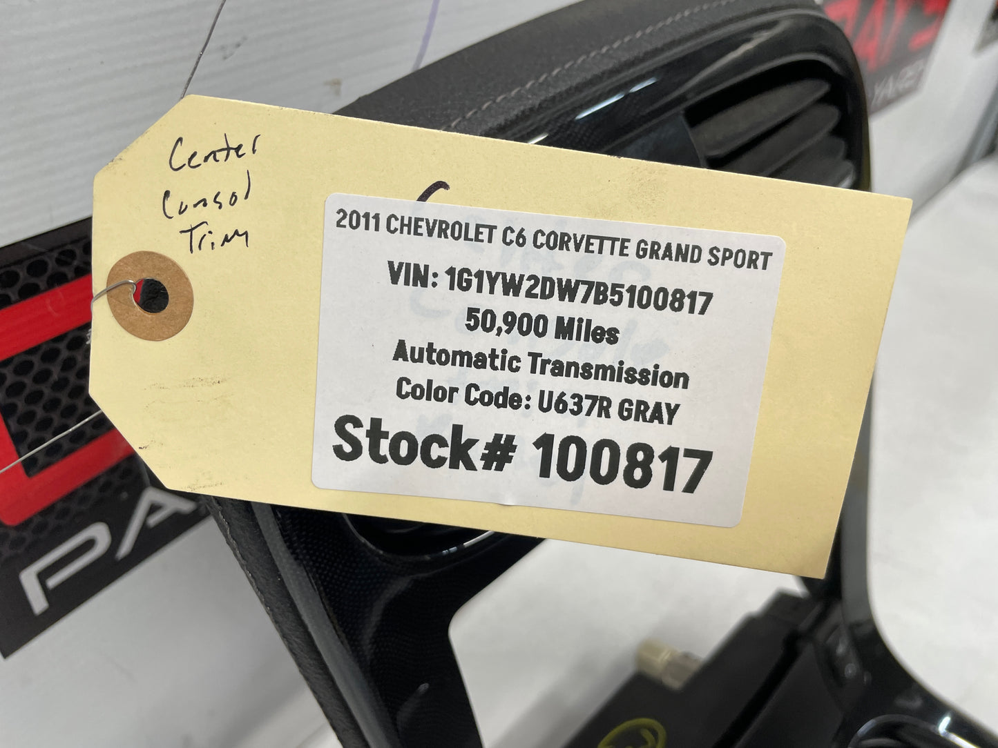 2011 Chevy C6 Corvette Carbon Radio Surround Bezel Center Dash Trim Panel OEM