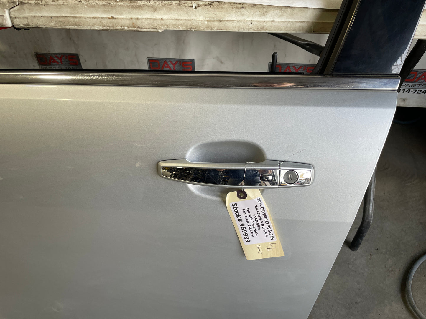 2014 Chevy SS Sedan Front LH Driver Door OEM