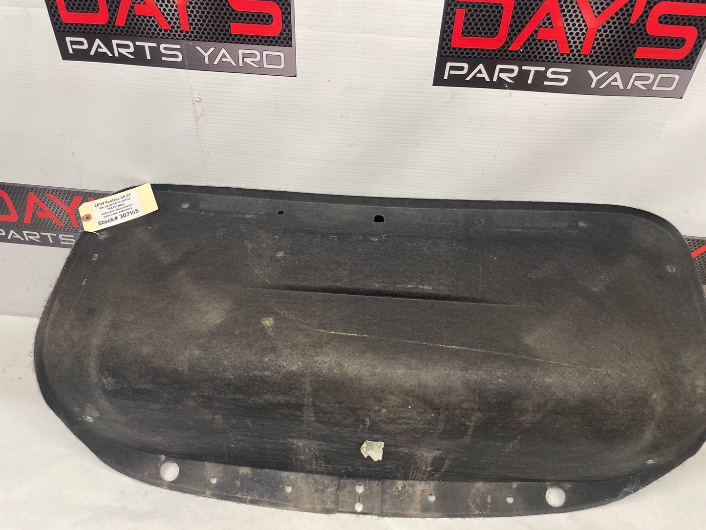2009 Pontiac G8 GT Trunk Deck Lid Liner Carpet Felt OEM