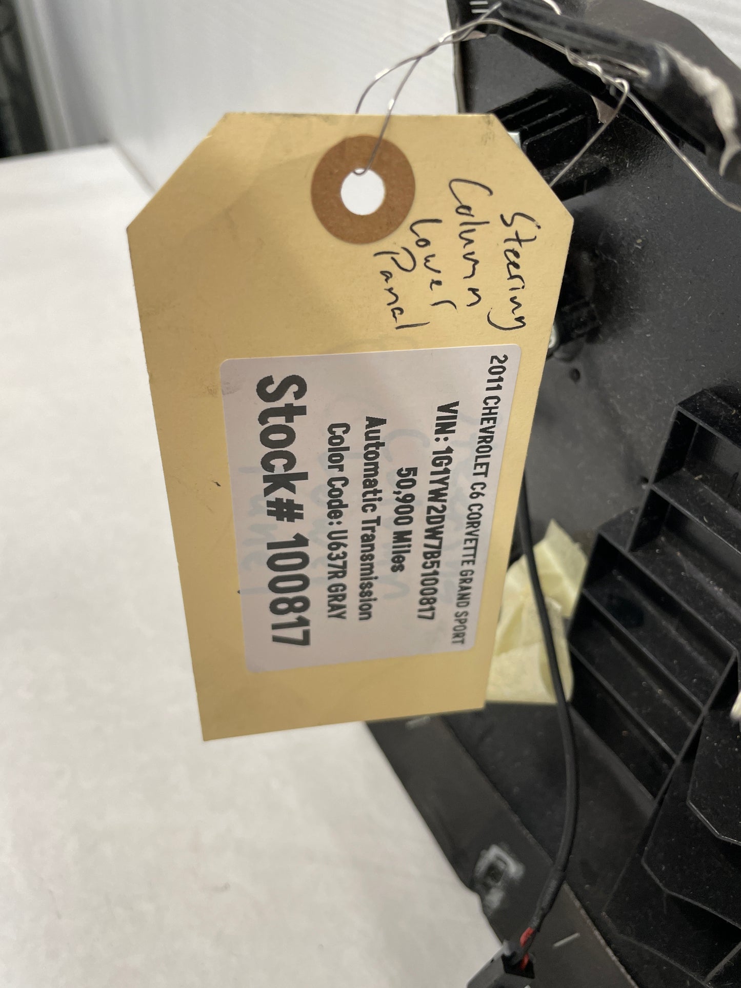 2011 Chevy C6 Corvette Grand Sport LH Lower Dash Knee Bolster OEM