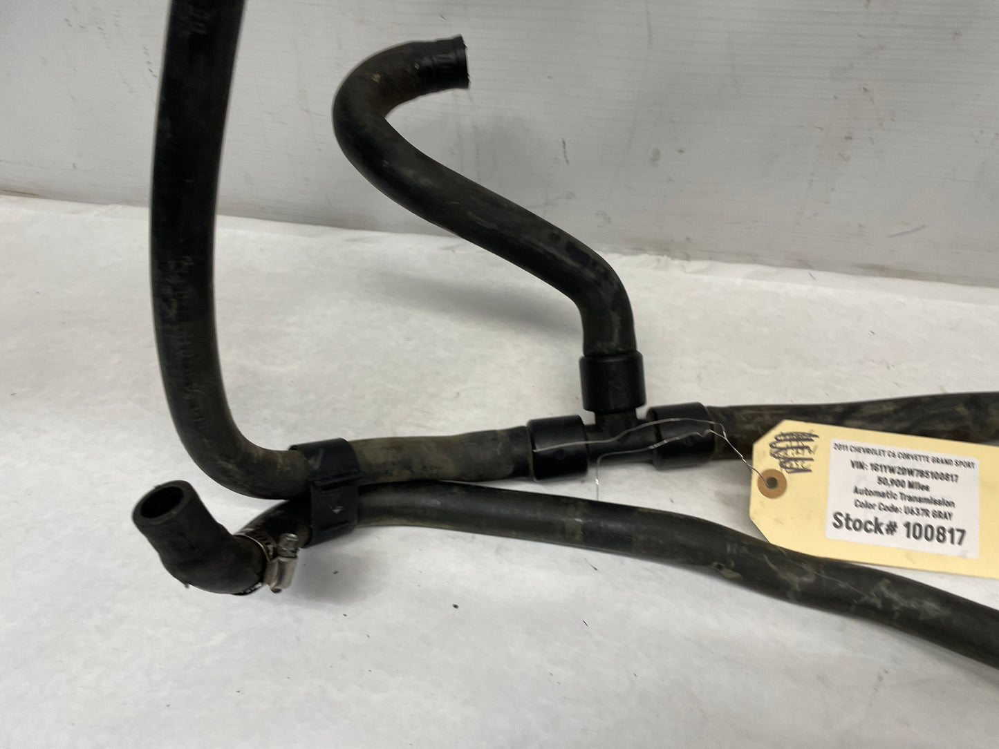 2011 Chevy C6 Corvette Grand Sport Heater Core Hoses Tubes Pipes OEM