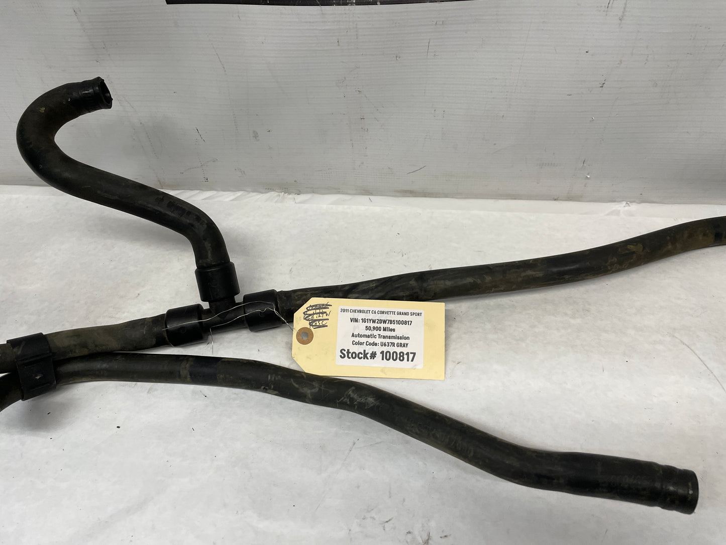 2011 Chevy C6 Corvette Grand Sport Heater Core Hoses Tubes Pipes OEM