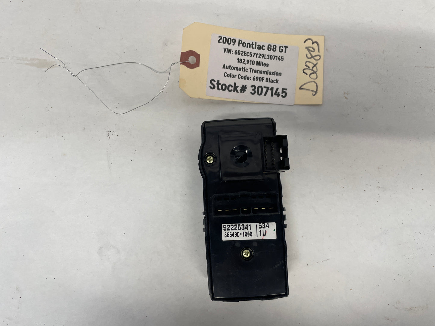 2009 Pontiac G8 GT Master Power Window Mirror Switch OEM