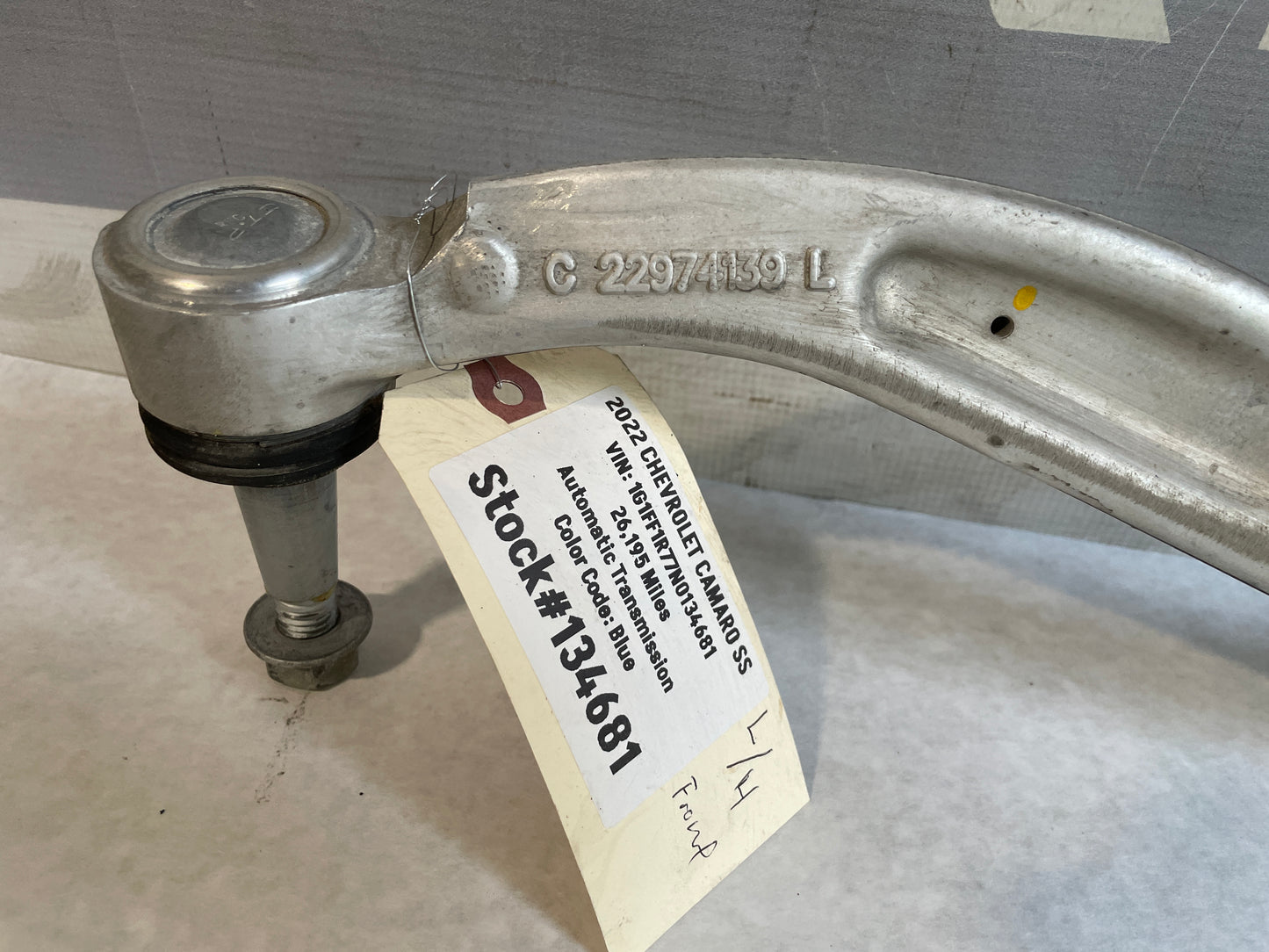 2022 Chevy Camaro SS Front LH Driver Lower Control Arm OEM - Day's Parts Yard