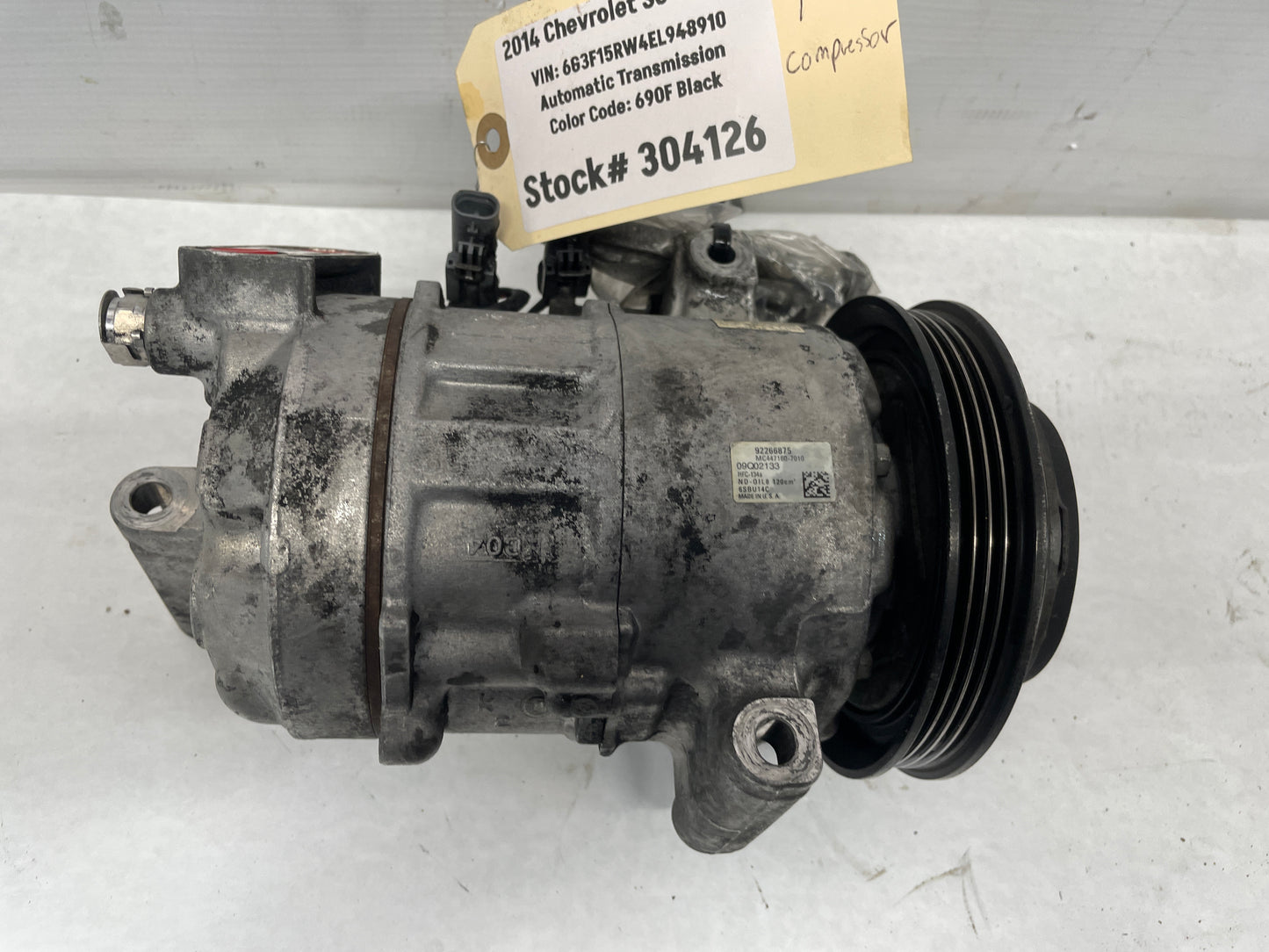 2014 Chevy SS Sedan AC A/C Air Conditioner Compressor OEM - Day's Parts Yard
