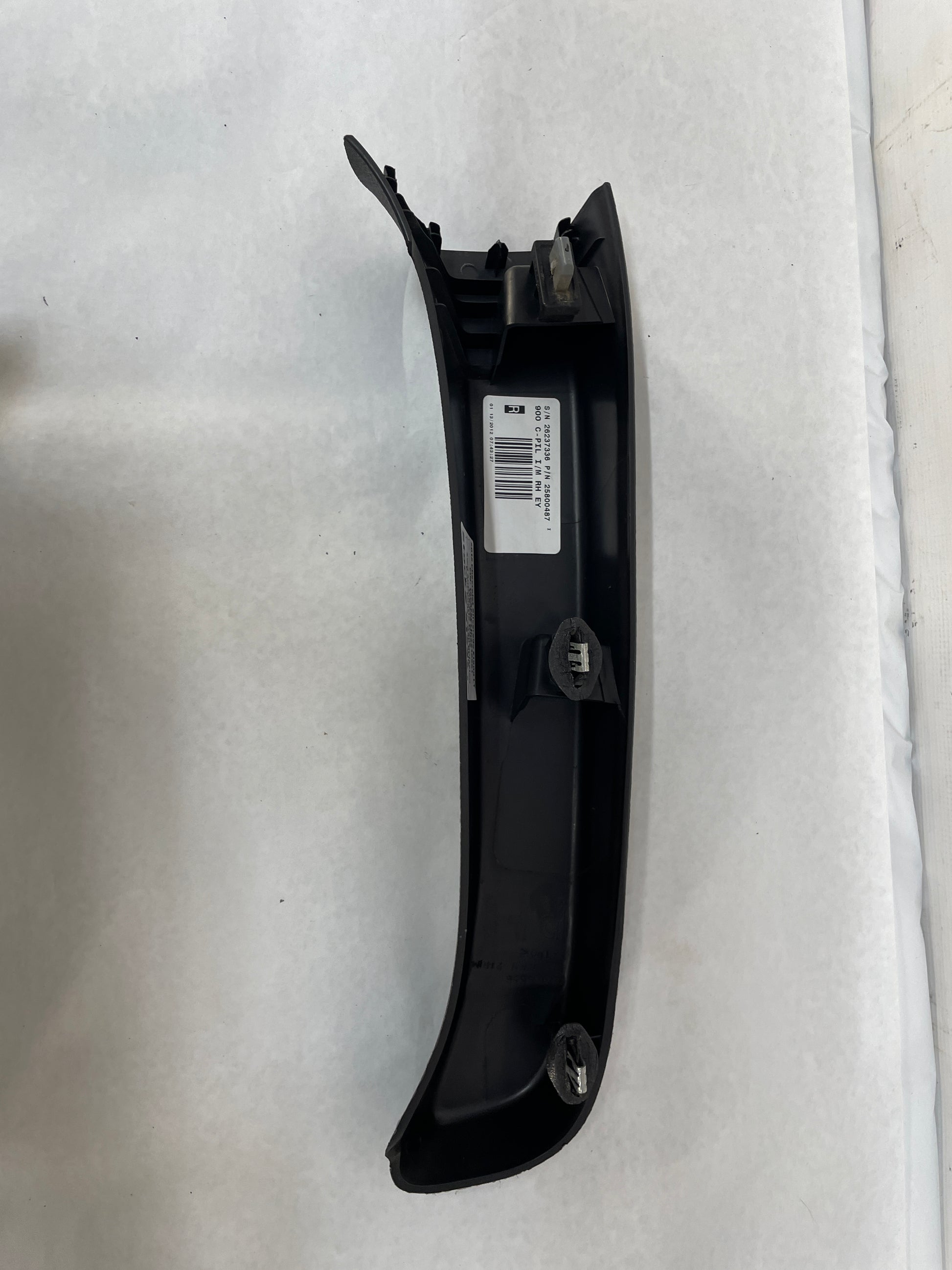 2012 Chevy Silverado K1500  RH Passenger Rear Door Pillar Upper Trim Panel OEM - Day's Parts Yard