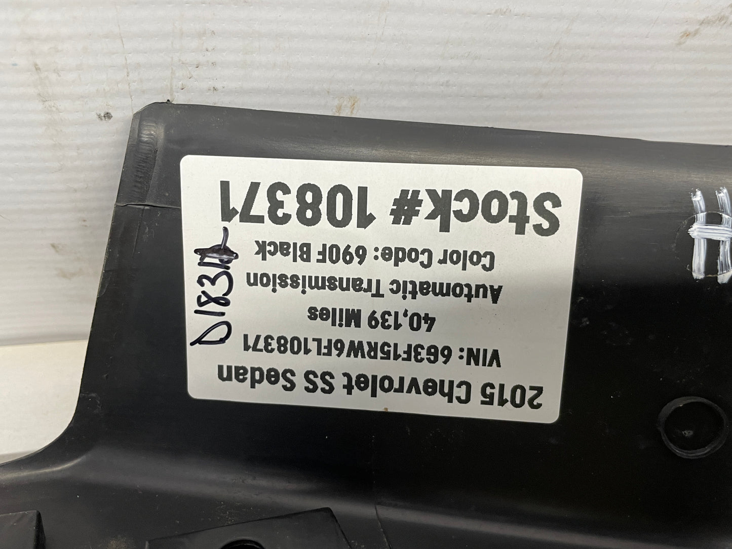 2015 Chevy SS Sedan LH Driver Rear Sill Scuff Plate Panel OEM - Day's Parts Yard