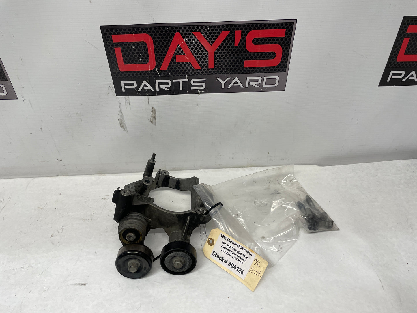 2014 Chevy SS Sedan AC A/C Air Conditioner Compressor Bracket w/ Hardware OEM - Day's Parts Yard