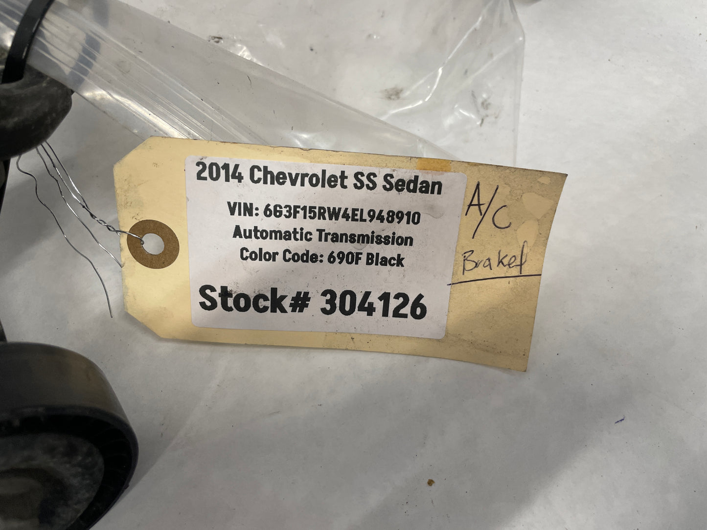 2014 Chevy SS Sedan AC A/C Air Conditioner Compressor Bracket w/ Hardware OEM - Day's Parts Yard