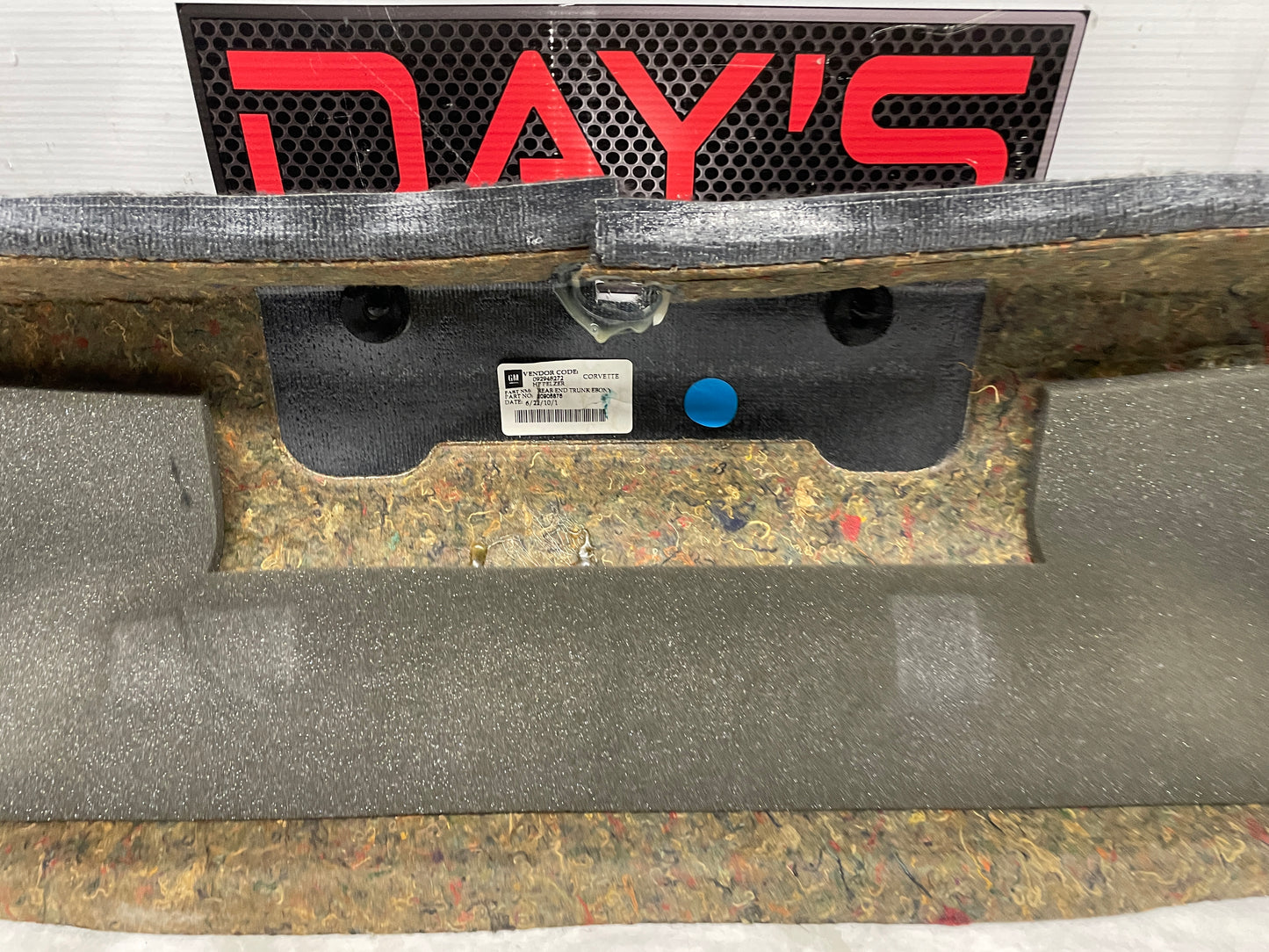 2011 Chevy C6 Corvette Grand Sport Rear End Trunk Compartment Carpet Trim Panel OEM