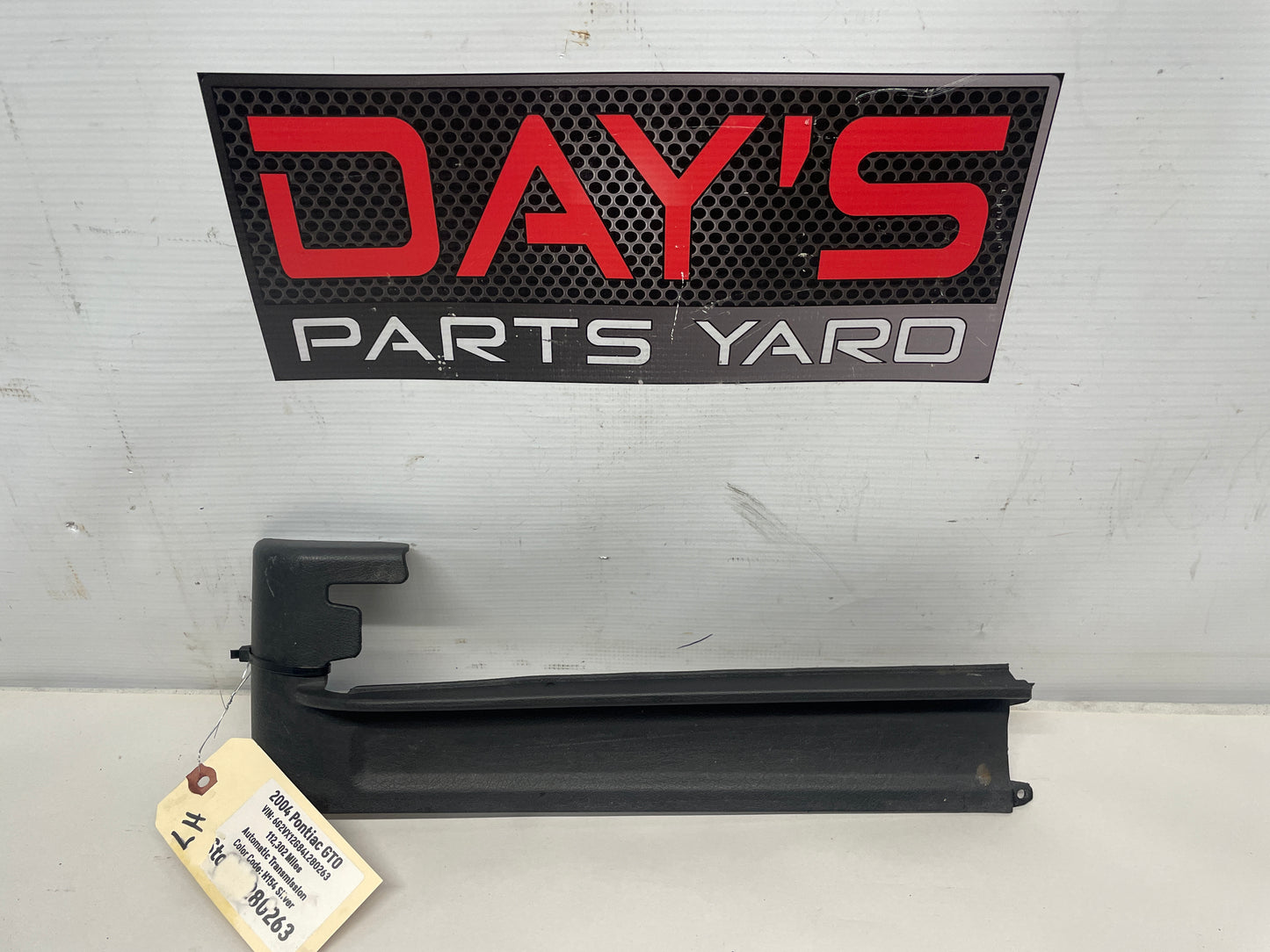 2004 Pontiac GTO LH Driver Front Seat Outer Track Trim Cover OEM - Day's Parts Yard
