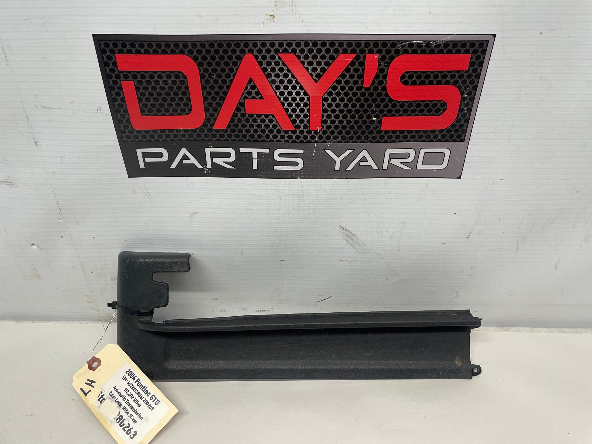 2004 Pontiac GTO LH Driver Front Seat Outer Track Trim Cover OEM - Day's Parts Yard