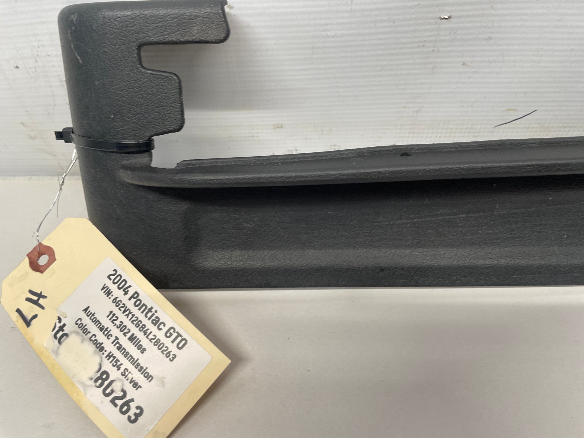 2004 Pontiac GTO LH Driver Front Seat Outer Track Trim Cover OEM - Day's Parts Yard