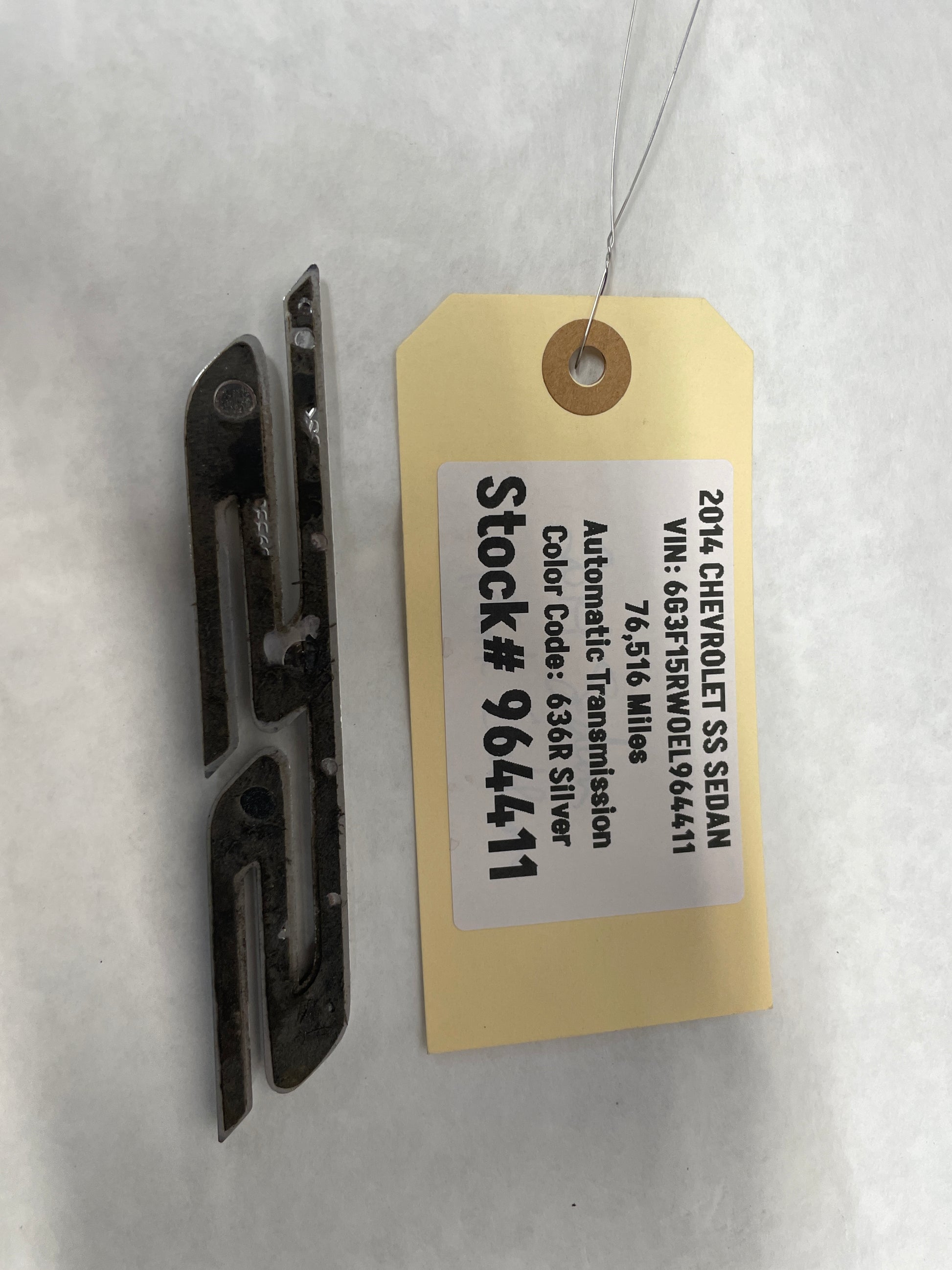 2014 Chevy SS Sedan Trunk SS Emblem OEM - Day's Parts Yard