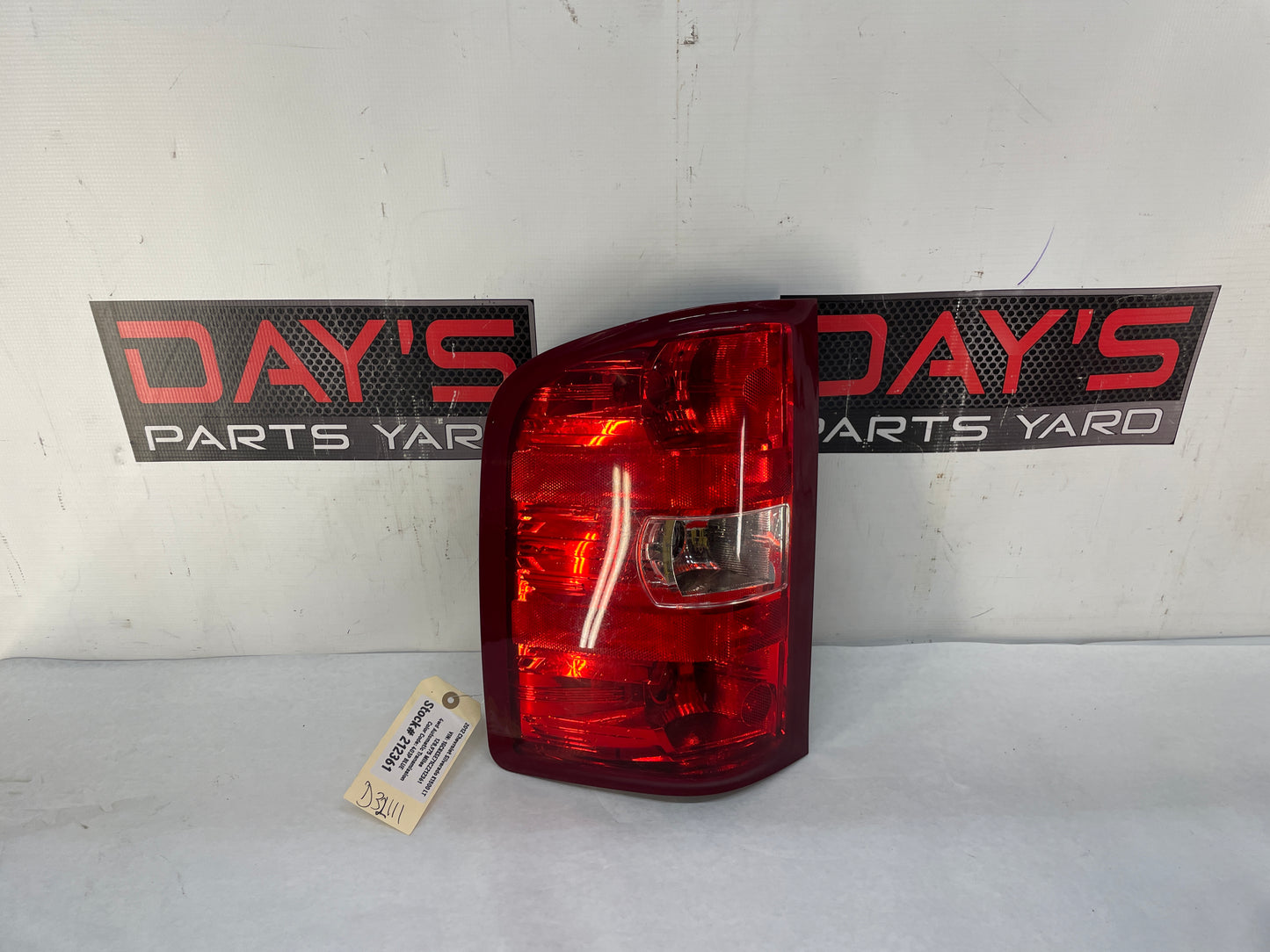 2012 Chevy Silverado K1500 LT LH Driver Tail Light Taillight Lamp OEM - Day's Parts Yard