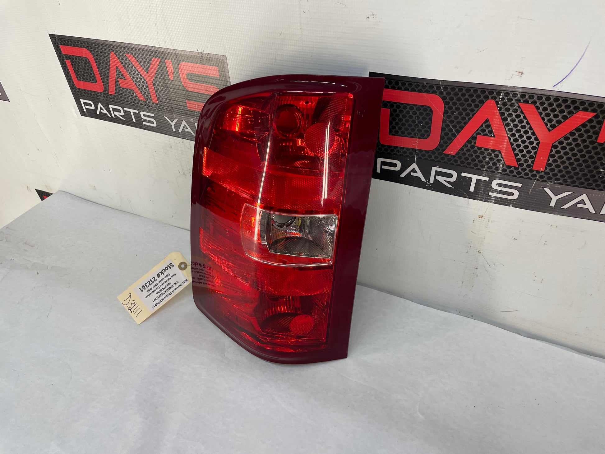 2012 Chevy Silverado K1500 LT LH Driver Tail Light Taillight Lamp OEM - Day's Parts Yard
