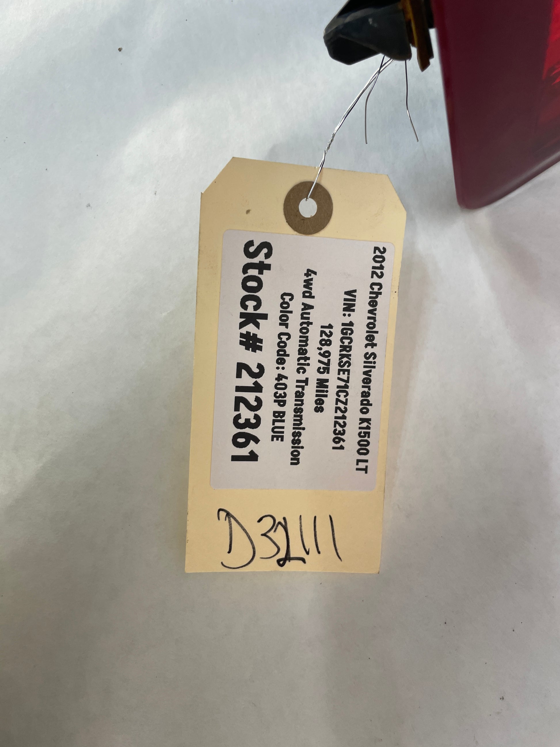 2012 Chevy Silverado K1500 LT LH Driver Tail Light Taillight Lamp OEM - Day's Parts Yard