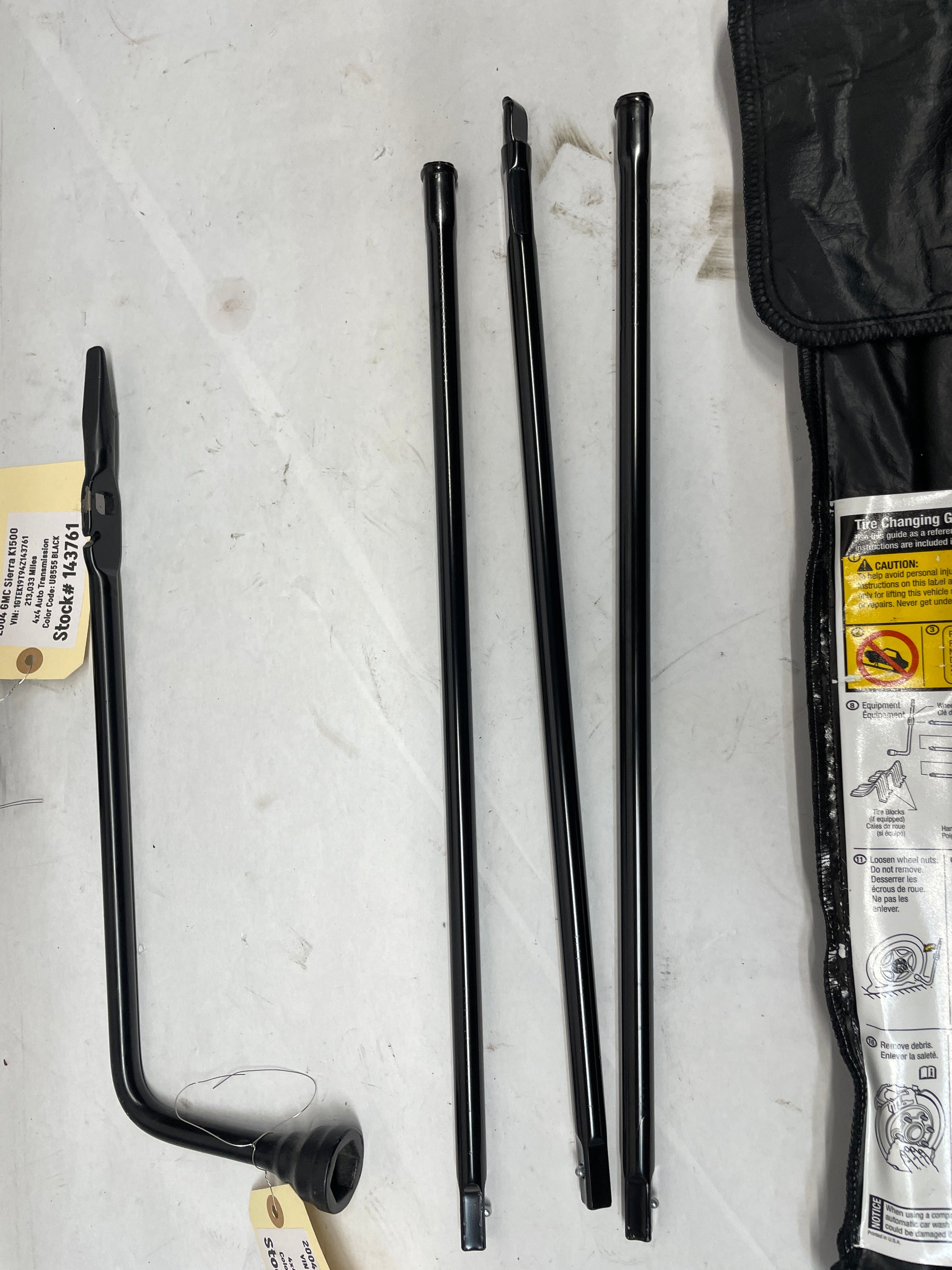 2004 GMC Sierra K1500 Factory Spare Tire Tool Kit w/ Jack OEM - Day's Parts Yard