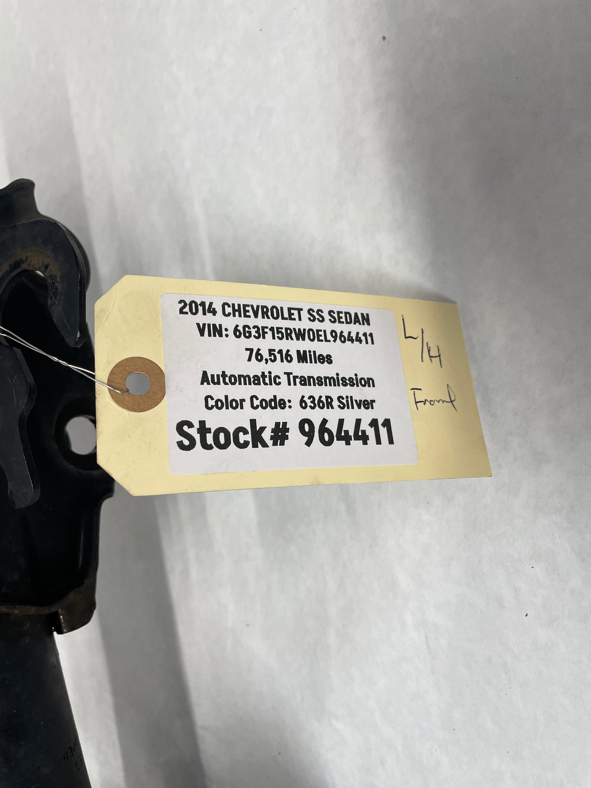 2014 Chevy SS Sedan LH Driver Front Strut Assembly OEM - Day's Parts Yard