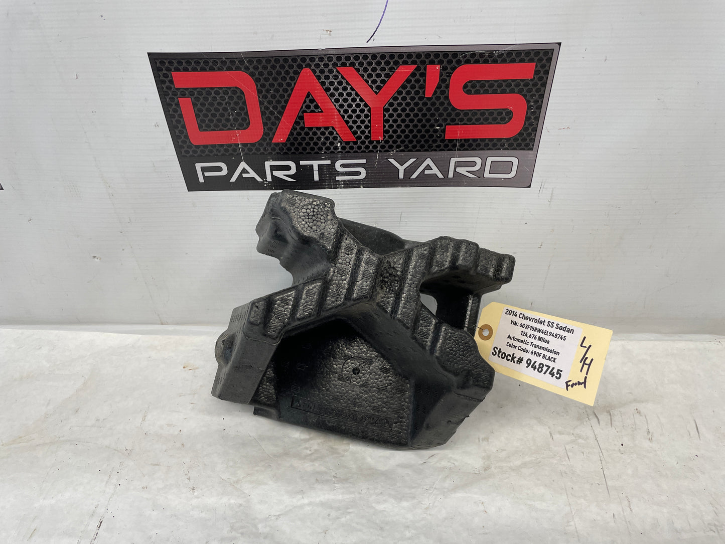 2014 Chevy SS Sedan LH Driver Foam Fender Filler OEM - Day's Parts Yard