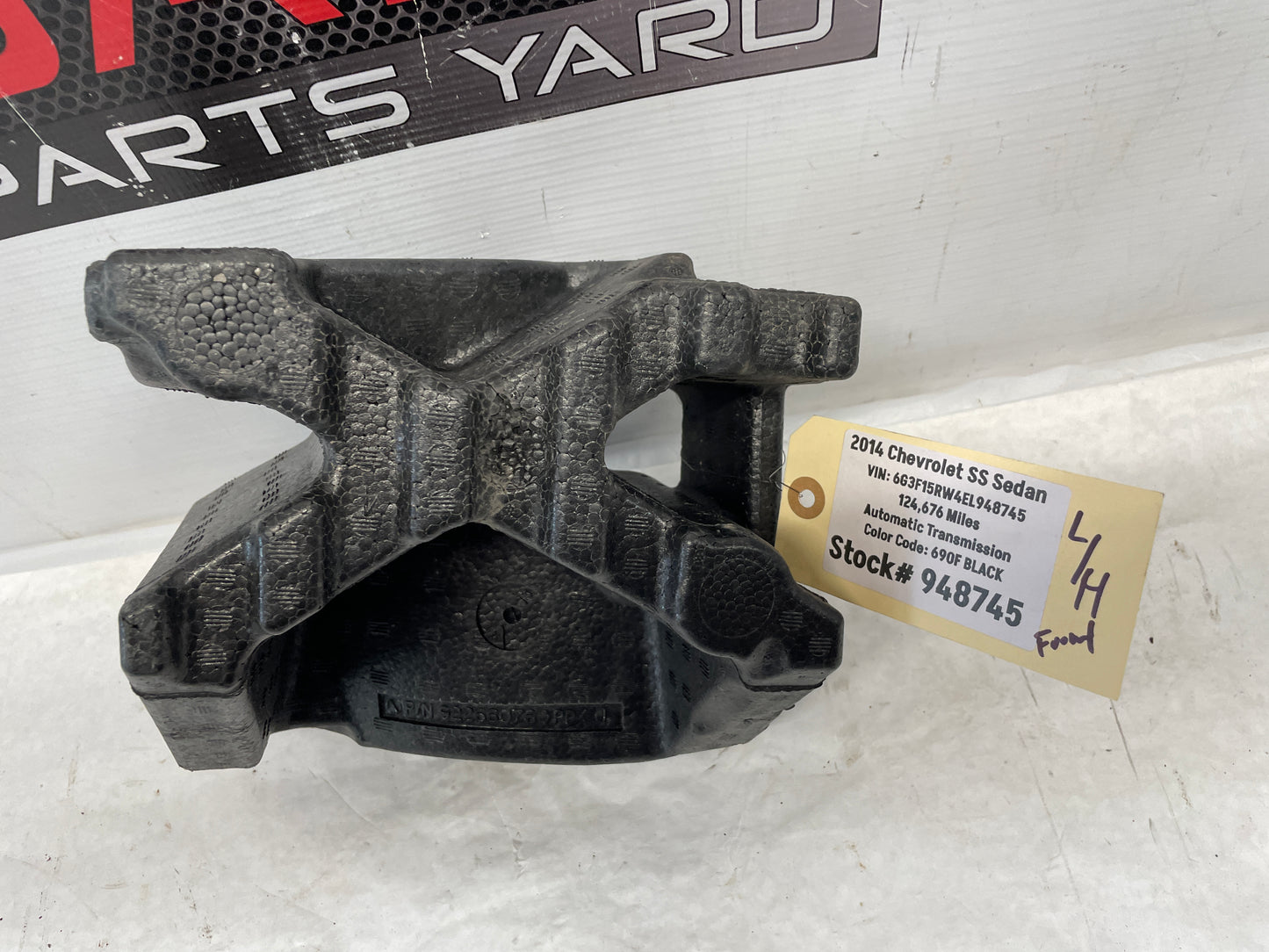 2014 Chevy SS Sedan LH Driver Foam Fender Filler OEM - Day's Parts Yard