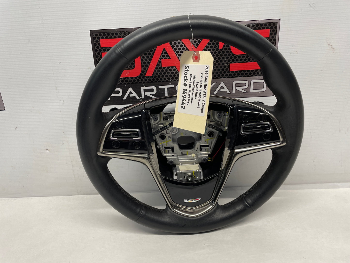 2016 Cadillac ATS-V Coupe Leather M6 Manual Steering Wheel OEM