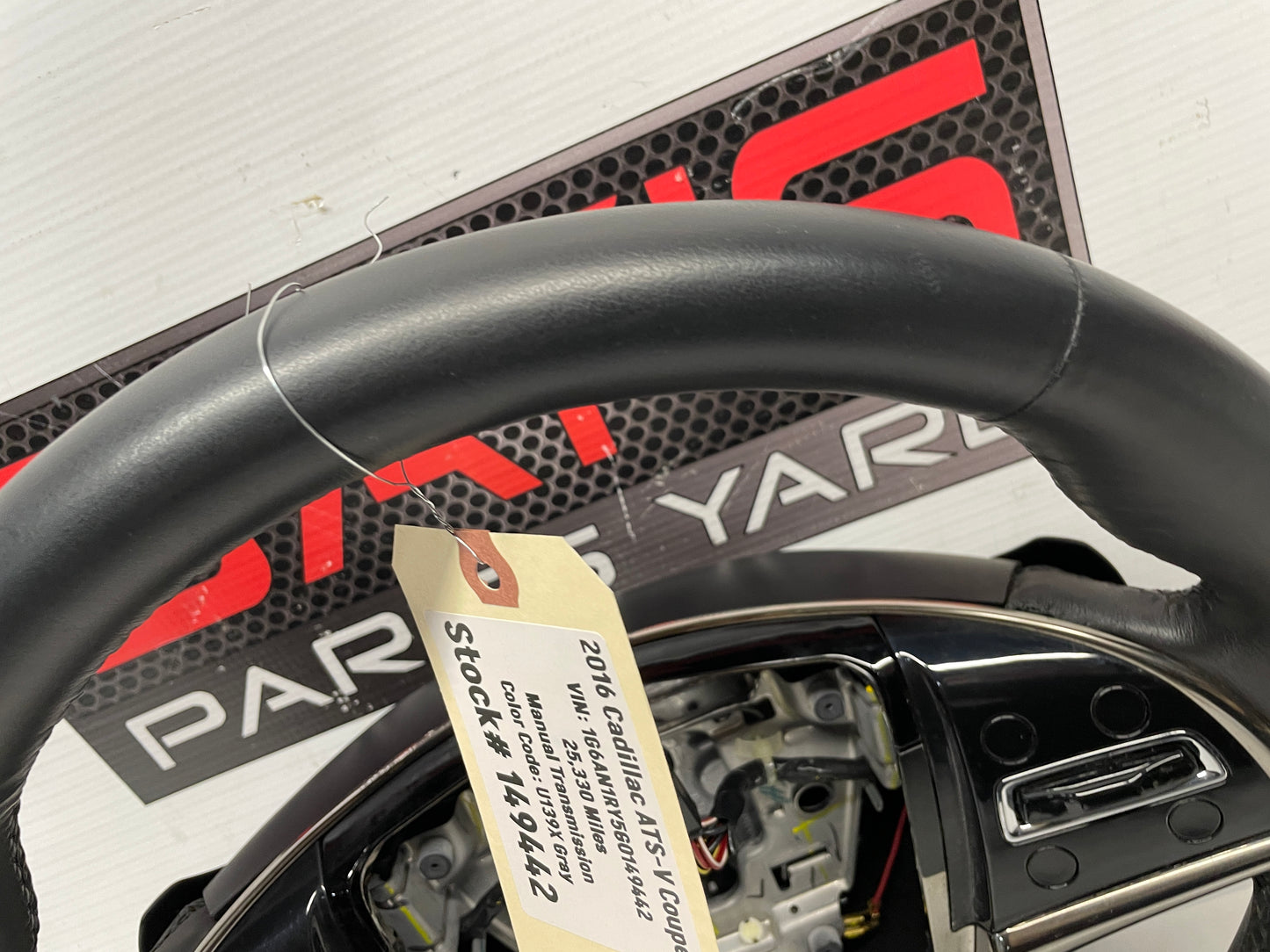 2016 Cadillac ATS-V Coupe Leather M6 Manual Steering Wheel OEM