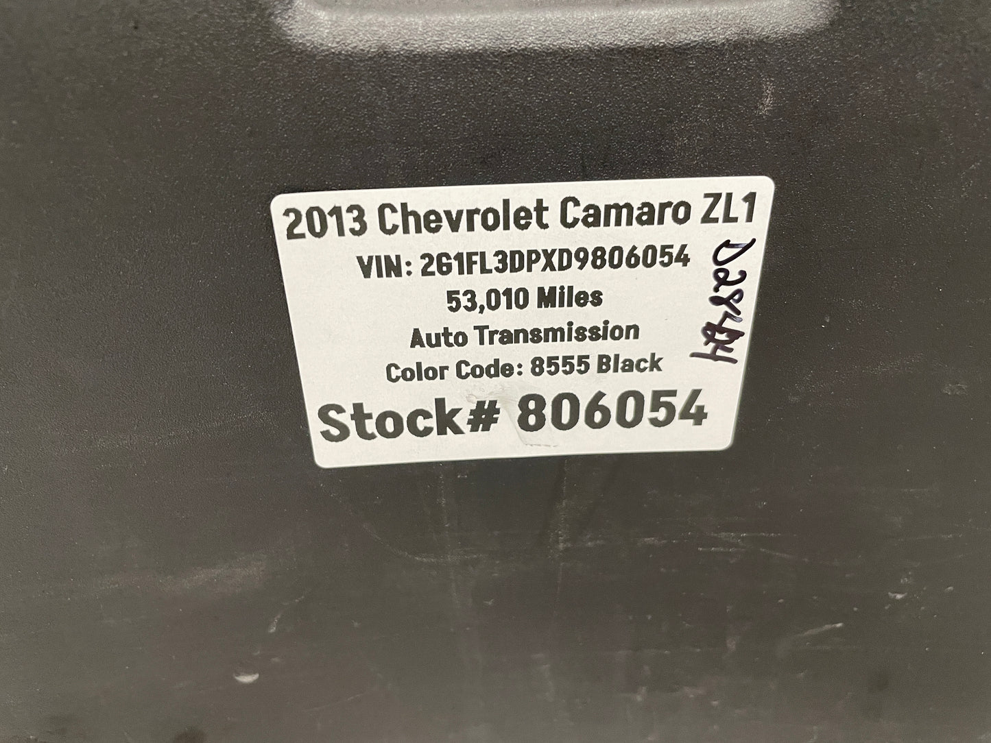 2013 Chevy Camaro ZL1 Rear Trunk Tailgate Body Panel Trim OEM