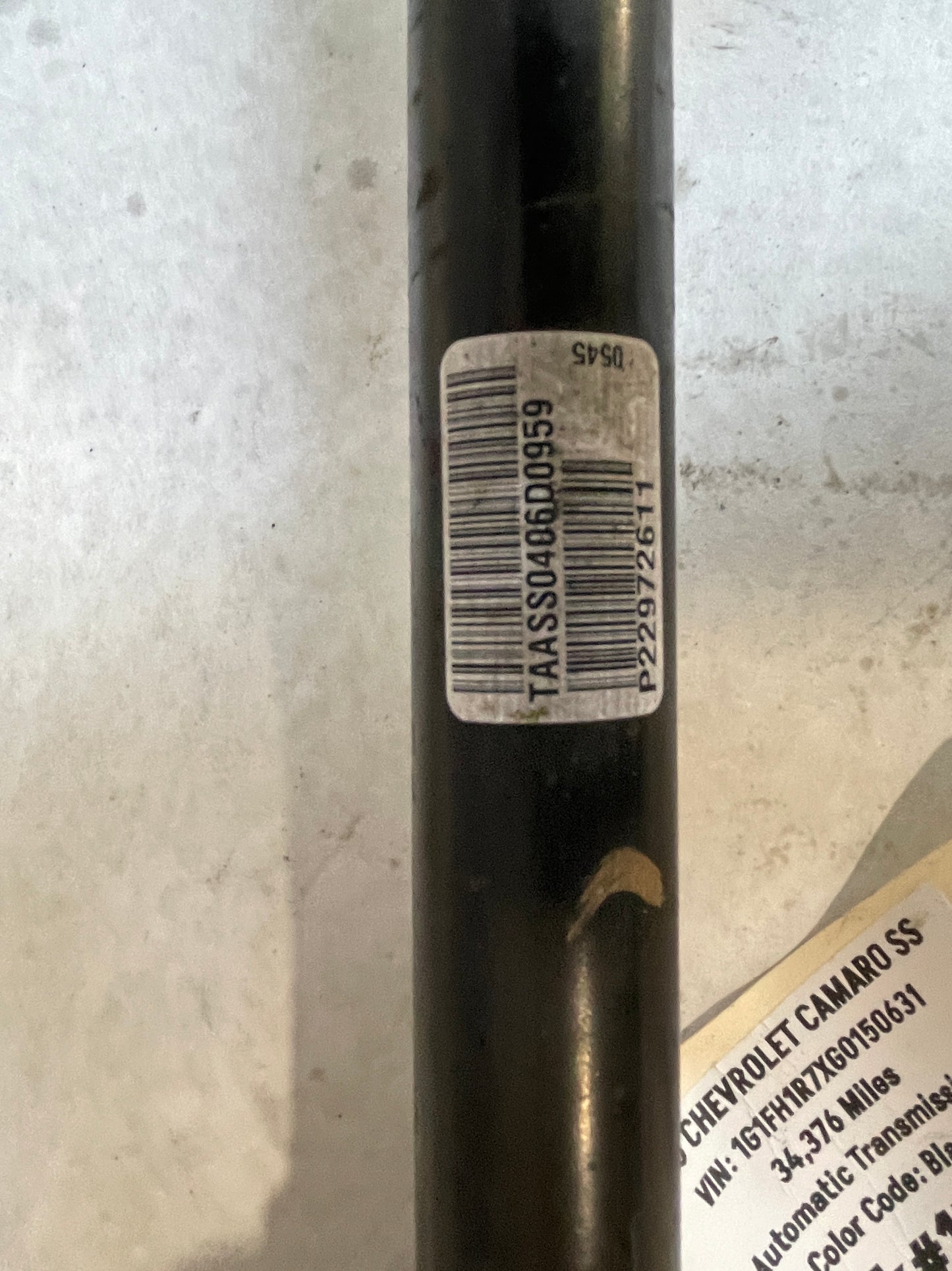 2016 Chevy Camaro SS RH Passenger CV Axle Half Shaft OEM
