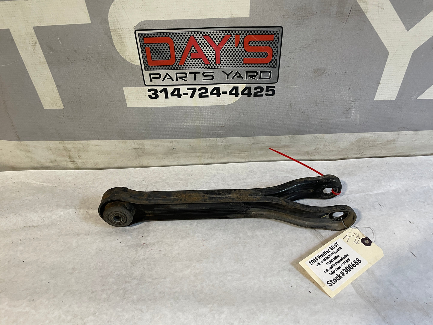 2009 Pontiac G8 GT RH Passenger Rear Suspension Trailing Control Arm OEM - Day's Parts Yard