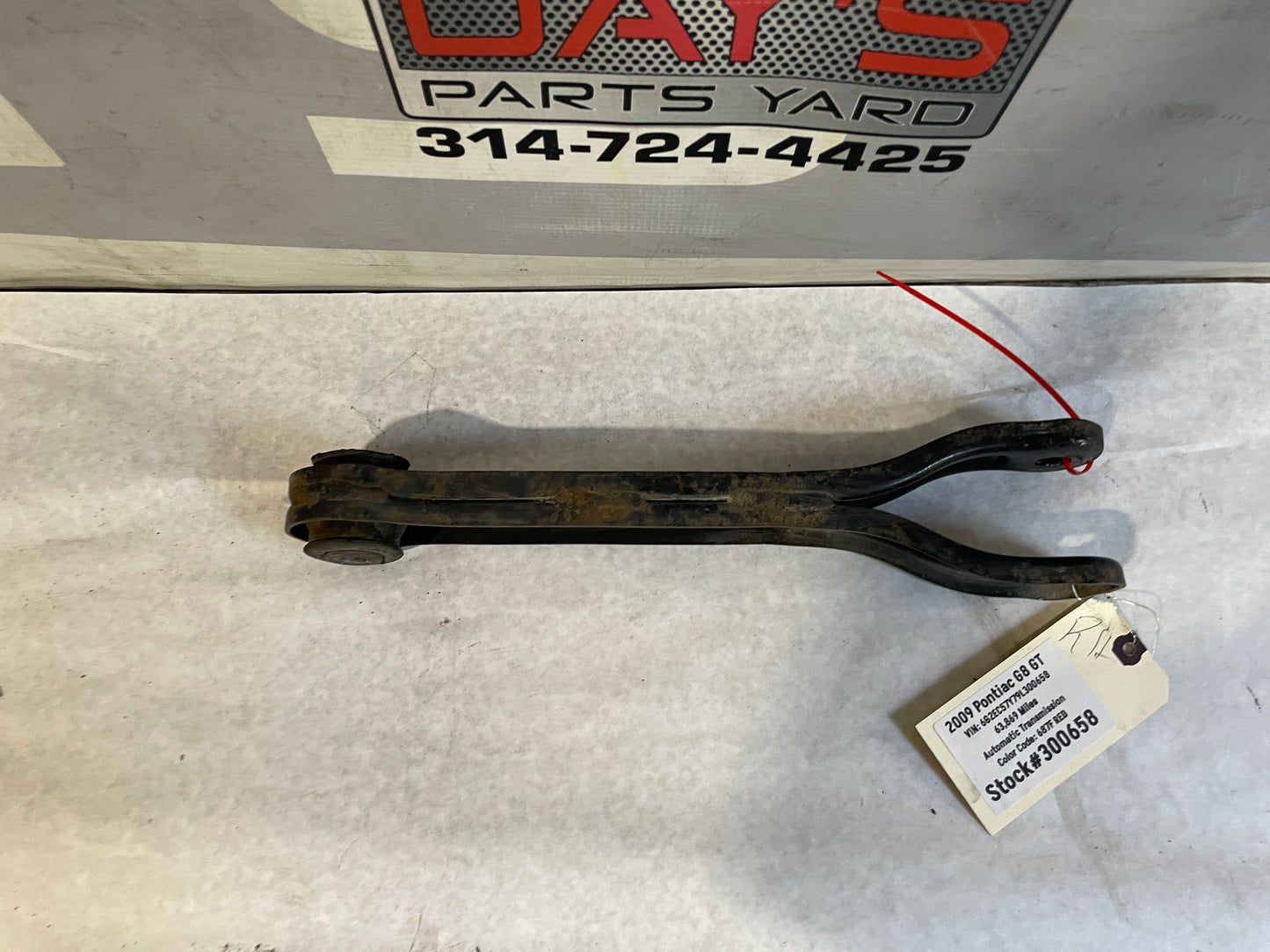 2009 Pontiac G8 GT RH Passenger Rear Suspension Trailing Control Arm OEM - Day's Parts Yard