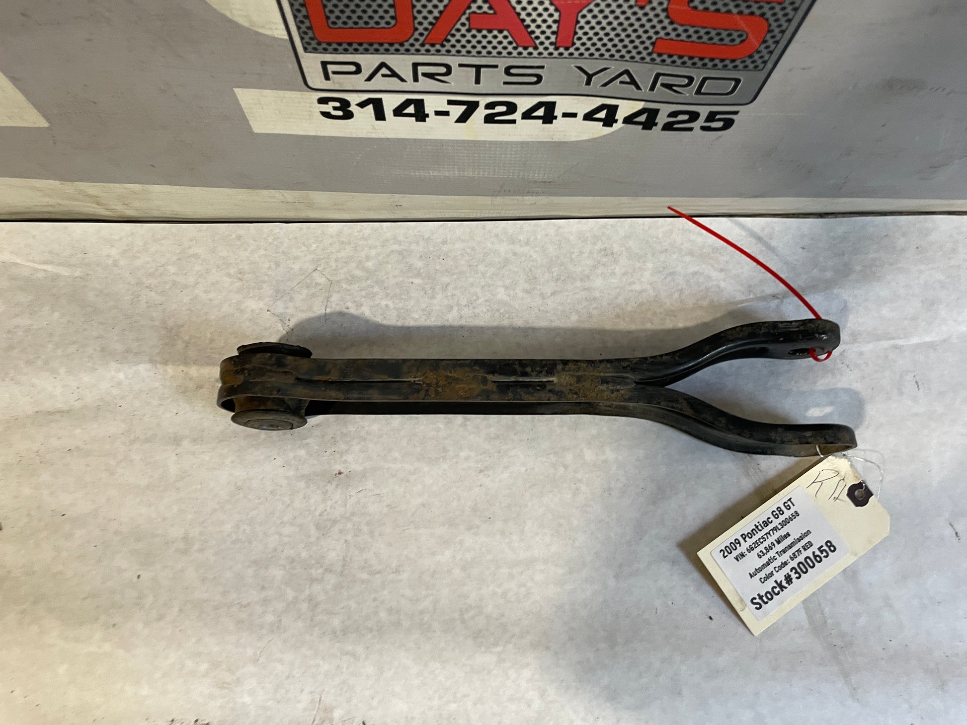 2009 Pontiac G8 GT RH Passenger Rear Suspension Trailing Control Arm OEM - Day's Parts Yard