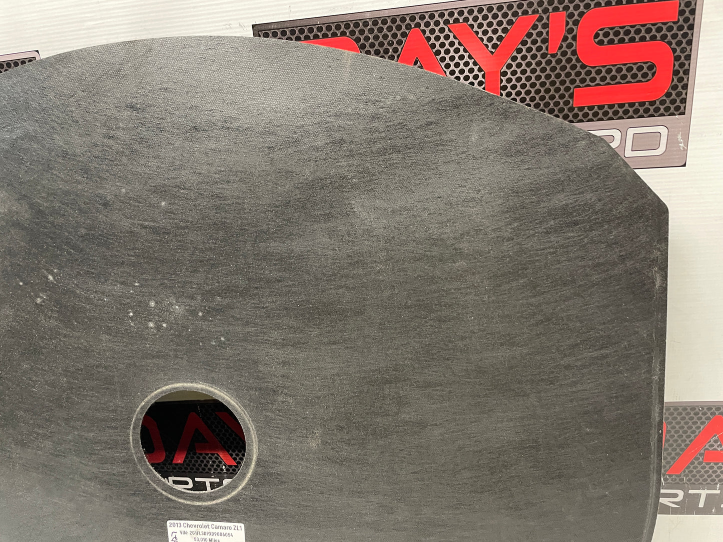 2013 Chevy Camaro ZL1 Hard Spare Tire Compartment Trunk Battery Stowage Cover Panel OEM