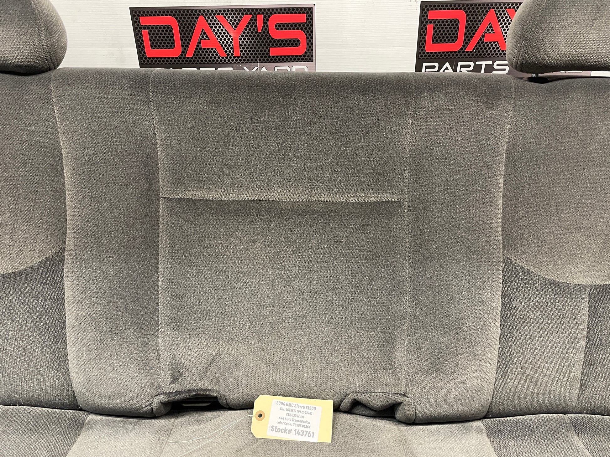 2004 GMC Sierra K1500 Rear Seat Gray Cloth OEM - Day's Parts Yard