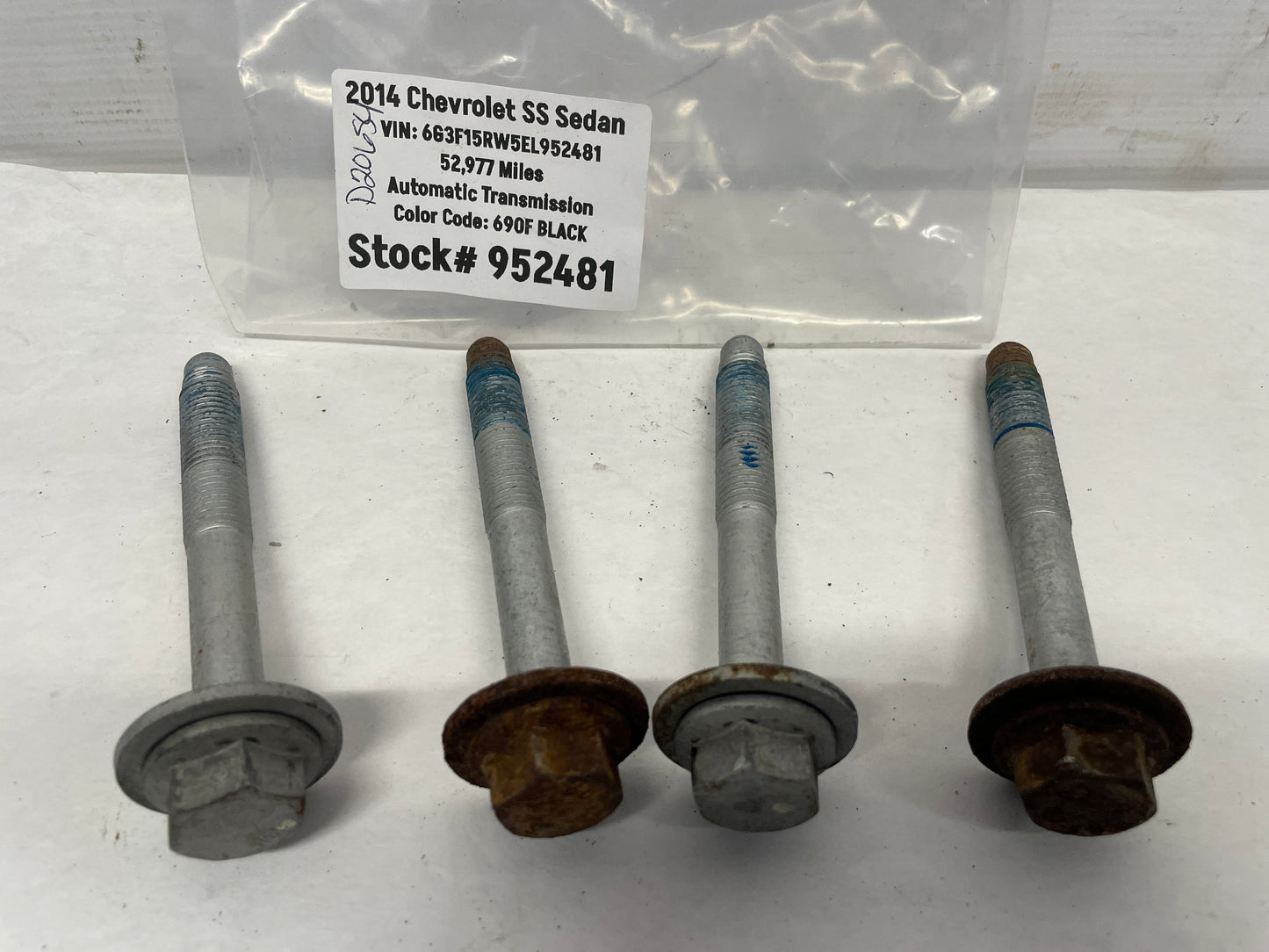 2014 Chevy SS Sedan Rear Suspension Cradle Bolts Hardware OEM - Day's Parts Yard