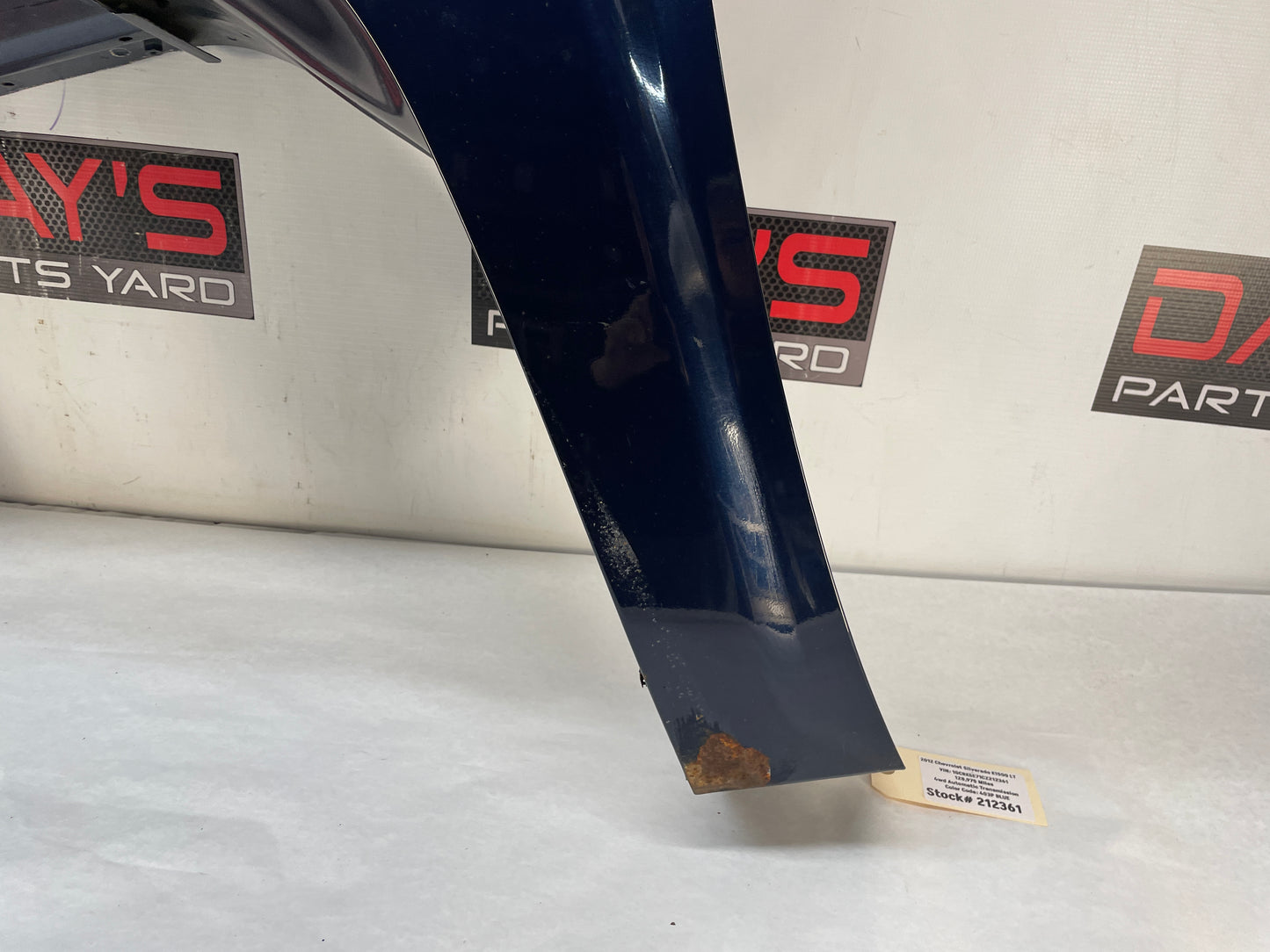 2012 Chevy Silverado K1500 LT LH Driver Front Fender OEM - Day's Parts Yard