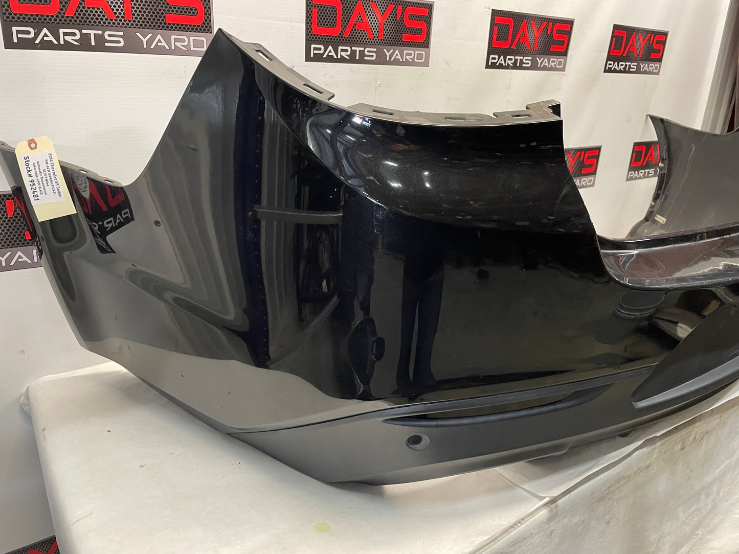 2014 Chevy SS Sedan Complete Rear Bumper Cover Black OEM