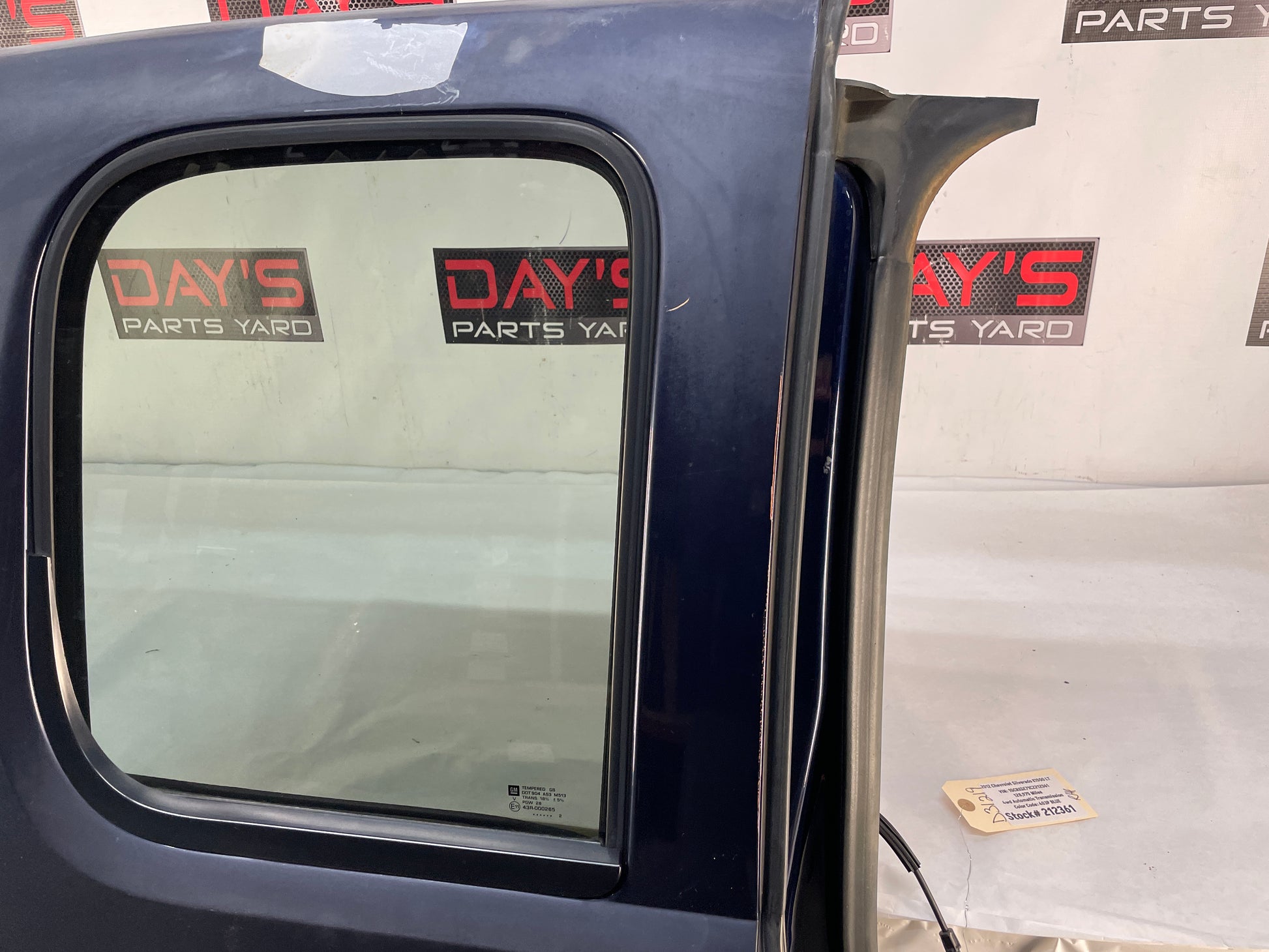 2012 Chevy Silverado K1500 LT RH Passenger Rear Exterior Door OEM - Day's Parts Yard